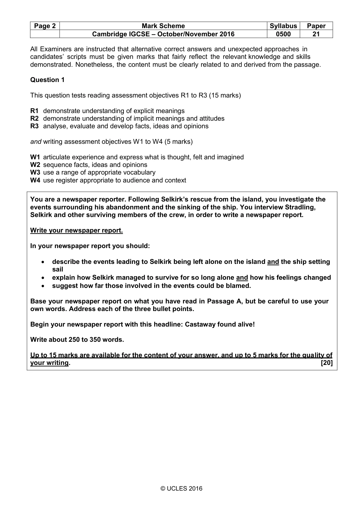Mark scheme, page 2 of 12