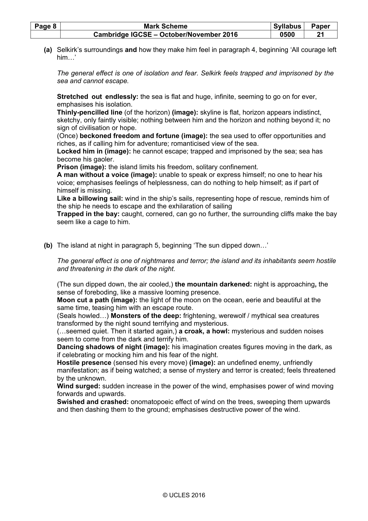 Mark scheme, page 8 of 12
