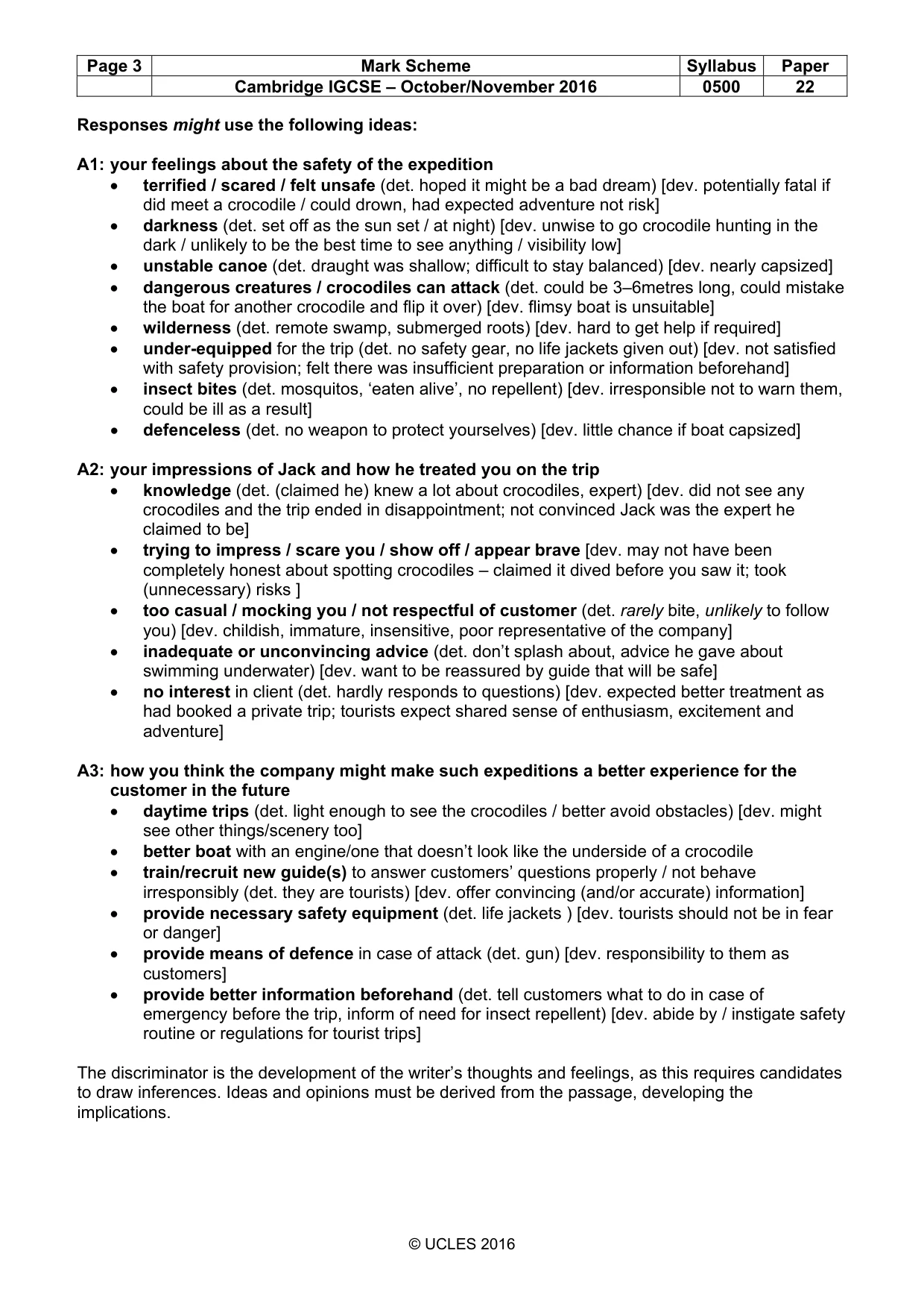 Mark scheme, page 3 of 11