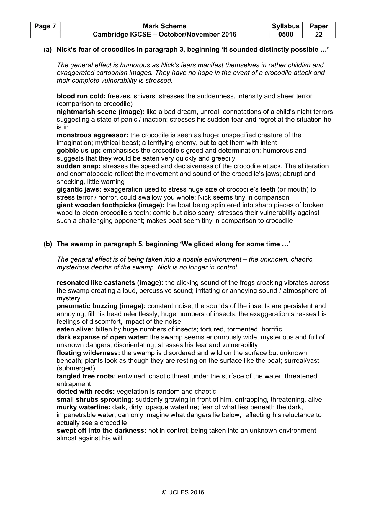 Mark scheme, page 7 of 11