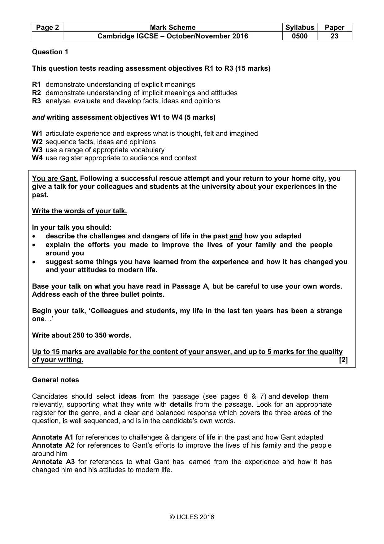 Mark scheme, page 2 of 12