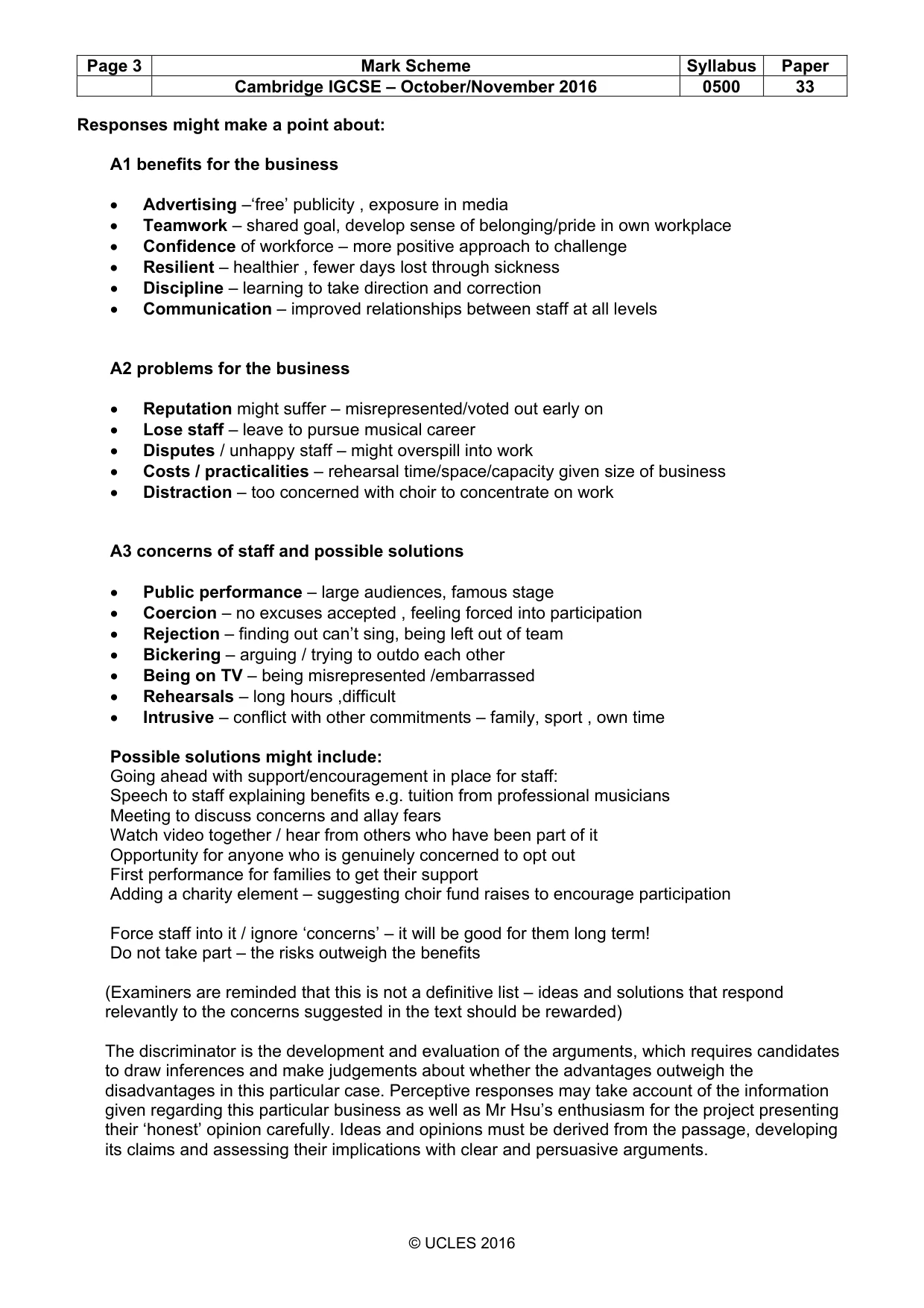Mark scheme, page 3 of 8