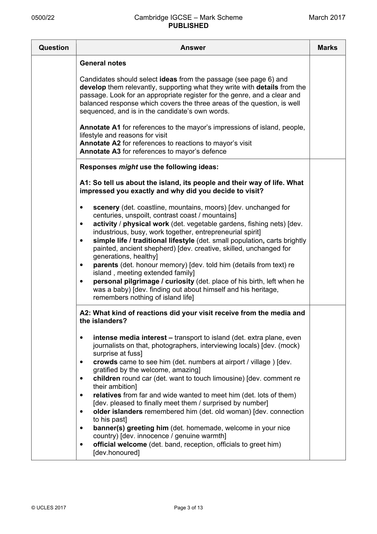 Mark scheme, page 3 of 13