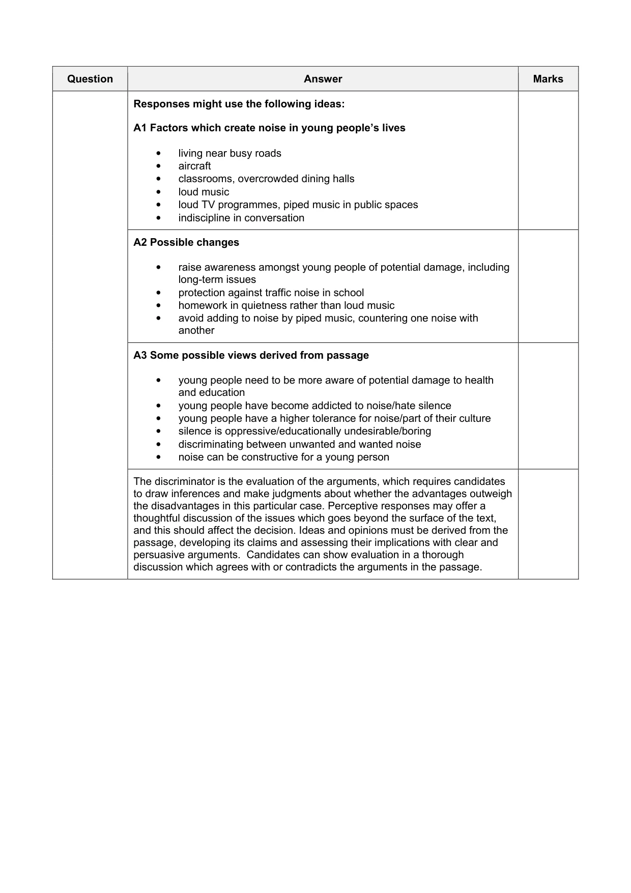 Mark scheme, page 3 of 8