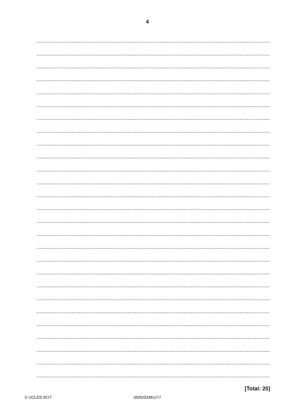 Cambridge IGCSE English - First Language 0500 2017 May/June Paper 3 · Variant 3 question paper, page 4 of 12