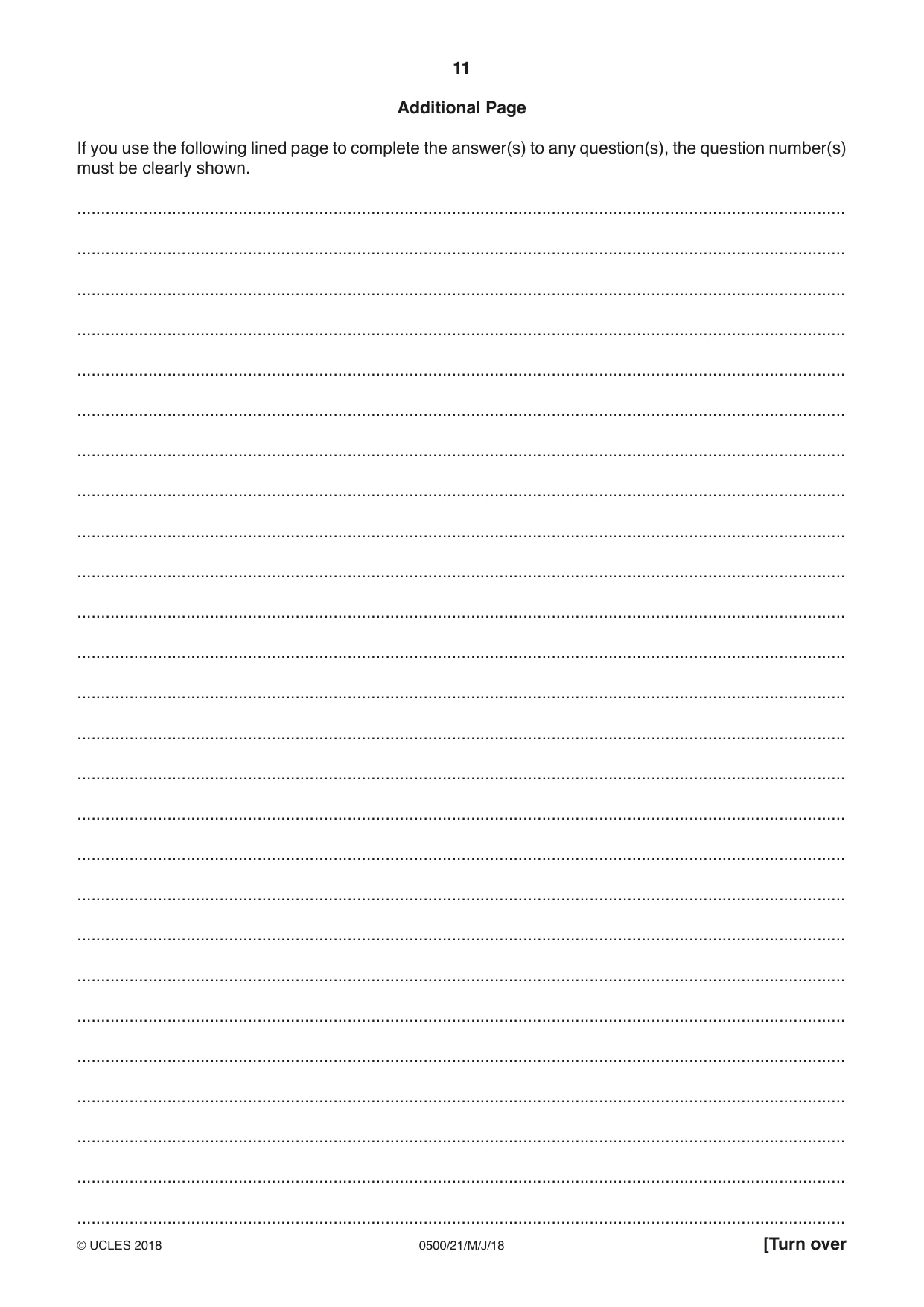 Cambridge IGCSE English - First Language 0500 2018 May/June Paper 2 · Variant 1 question paper, page 11 of 12
