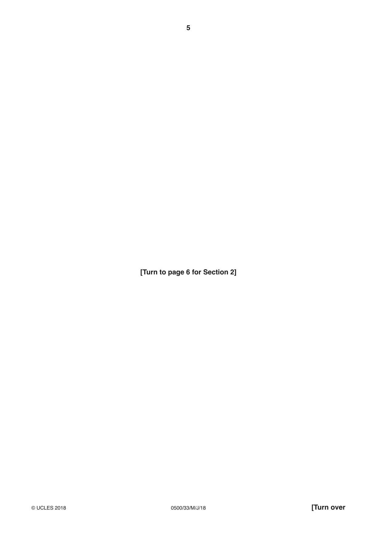 Cambridge IGCSE English - First Language 0500 2018 May/June Paper 3 · Variant 3 question paper, page 5 of 12