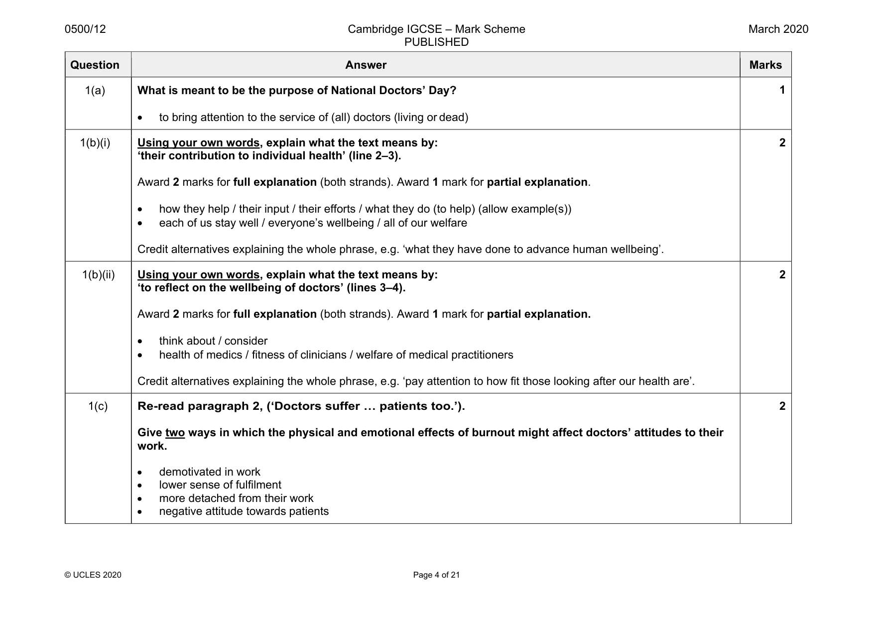 Mark scheme, page 4 of 21