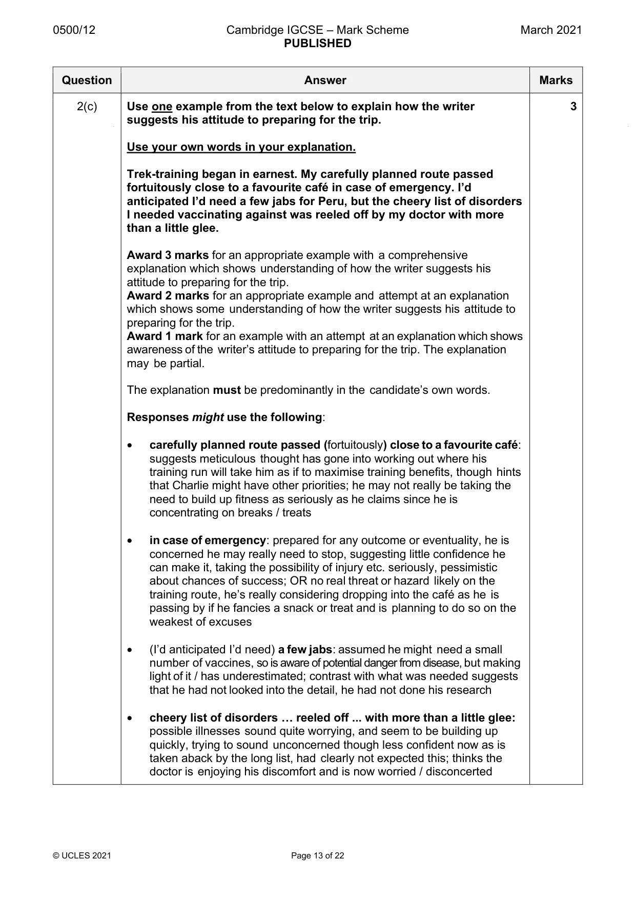 Mark scheme, page 13 of 22