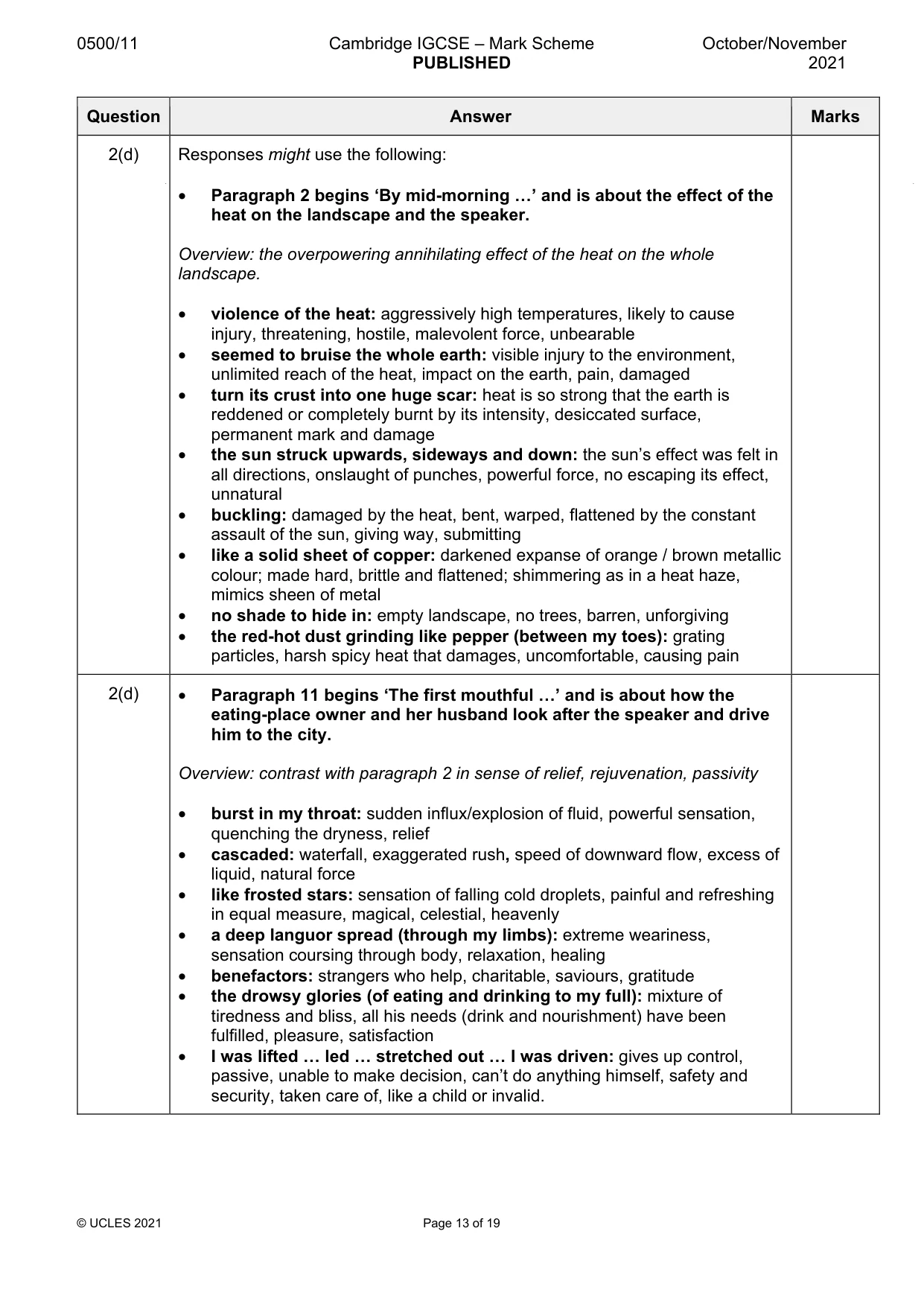 Mark scheme, page 13 of 19