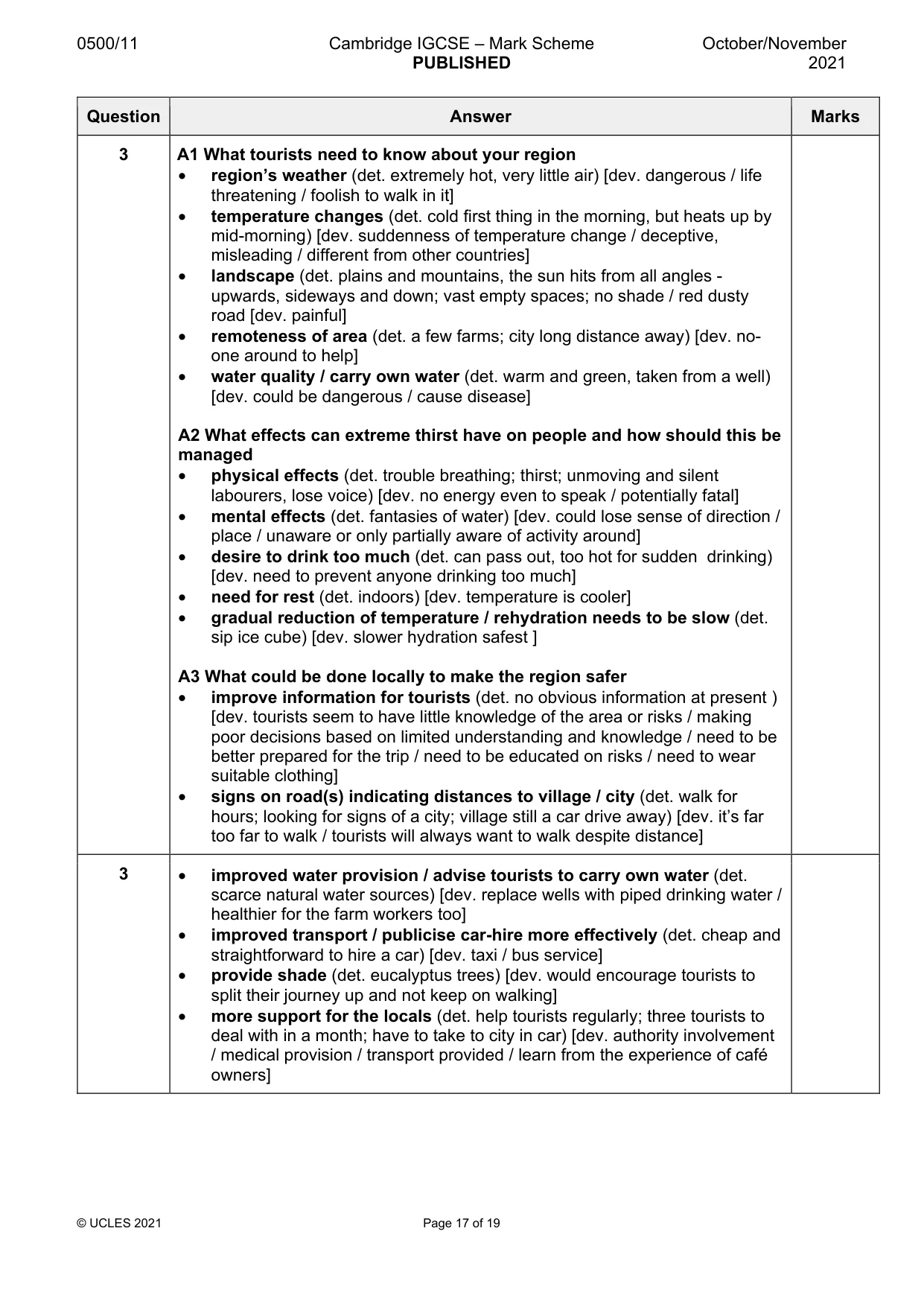 Mark scheme, page 17 of 19