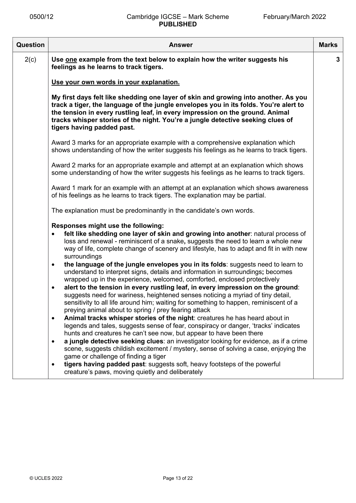 Mark scheme, page 13 of 22