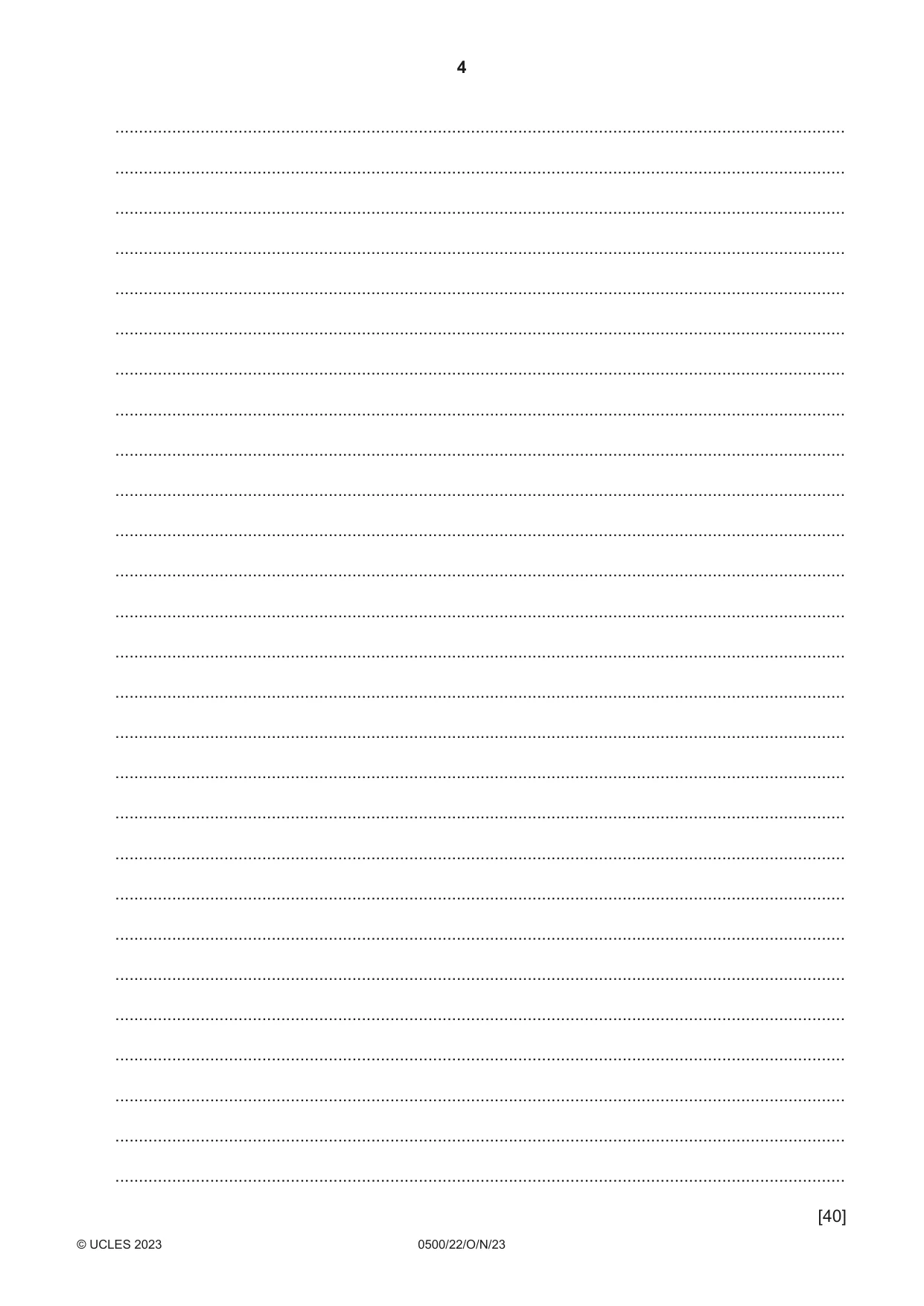 Cambridge IGCSE English - First Language 0500 2023 Oct/Nov Paper 2 · Variant 2 question paper, page 4 of 12