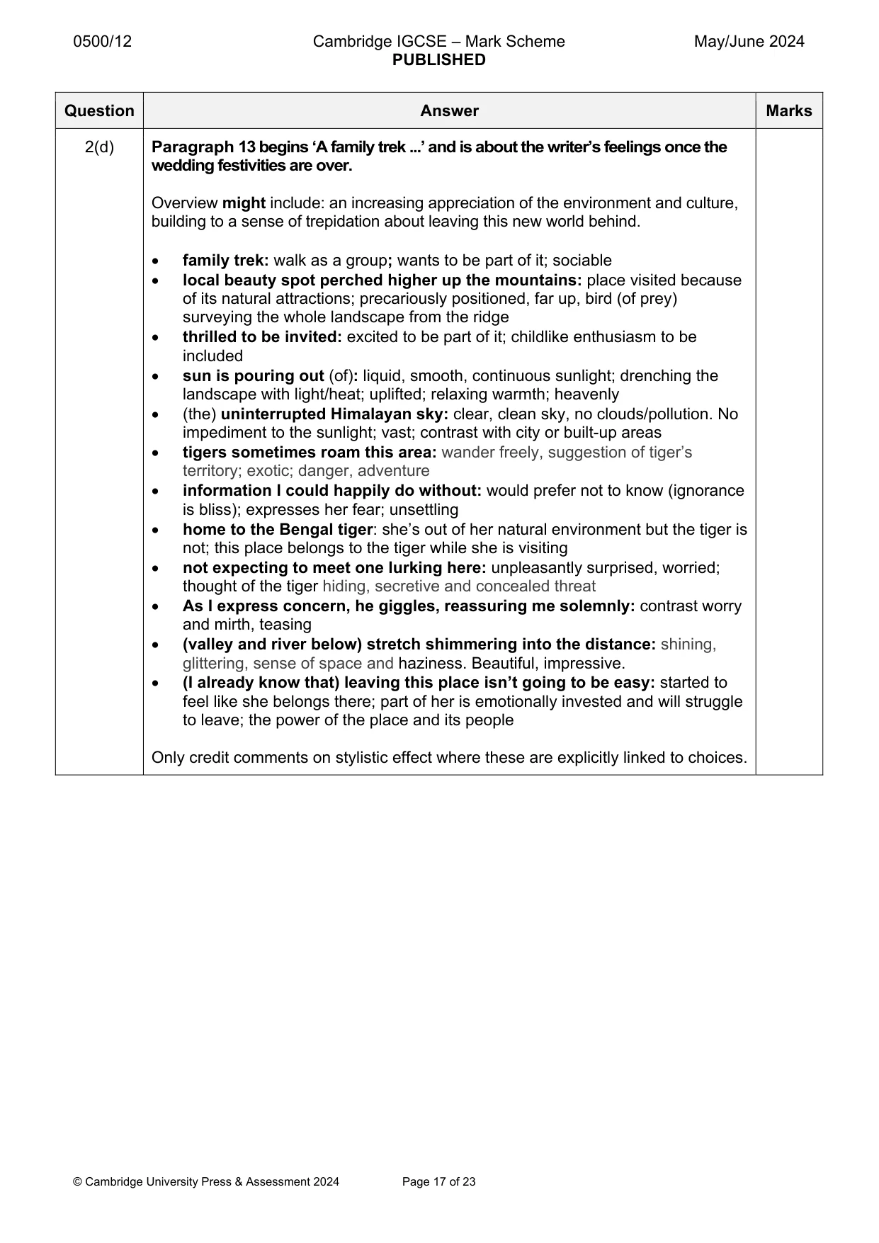 Mark scheme, page 17 of 23