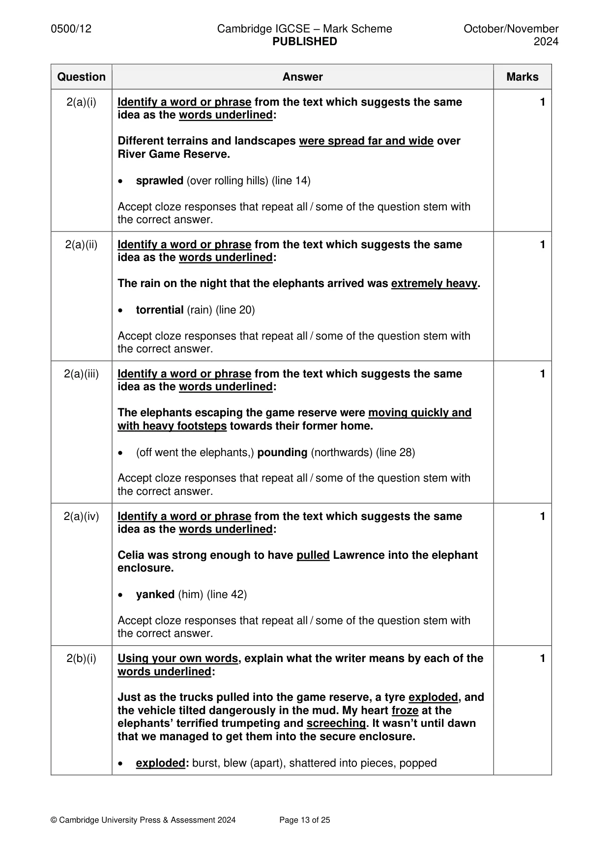Mark scheme, page 13 of 25