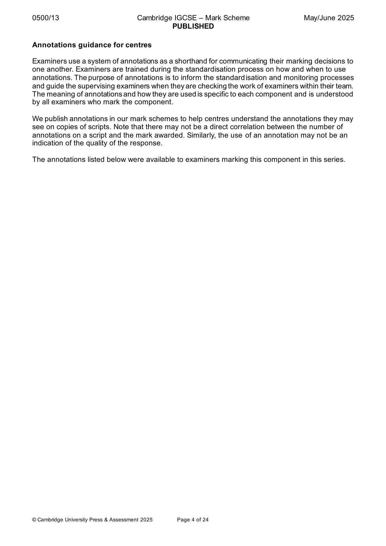 Mark scheme, page 4 of 24