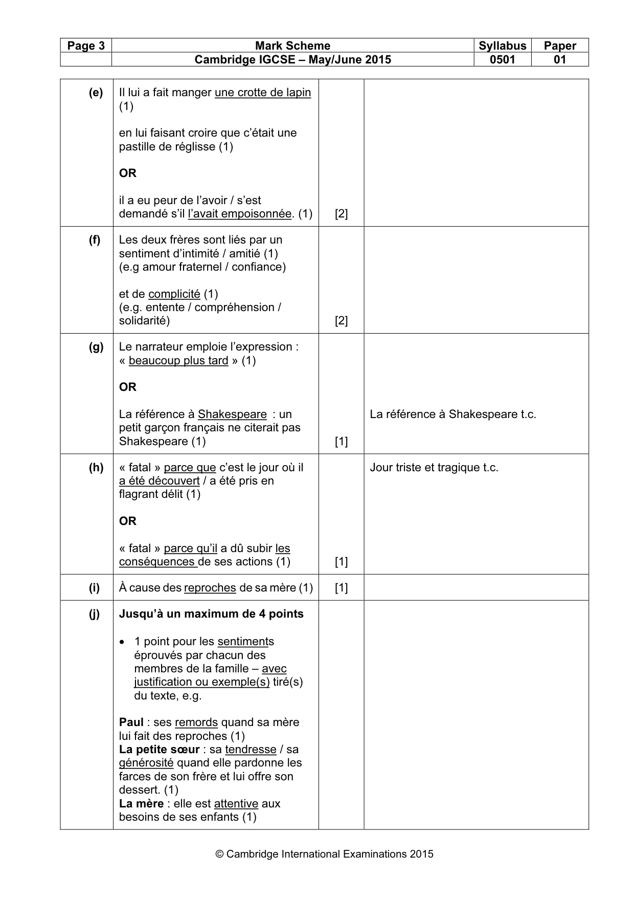 Mark scheme, page 3 of 7