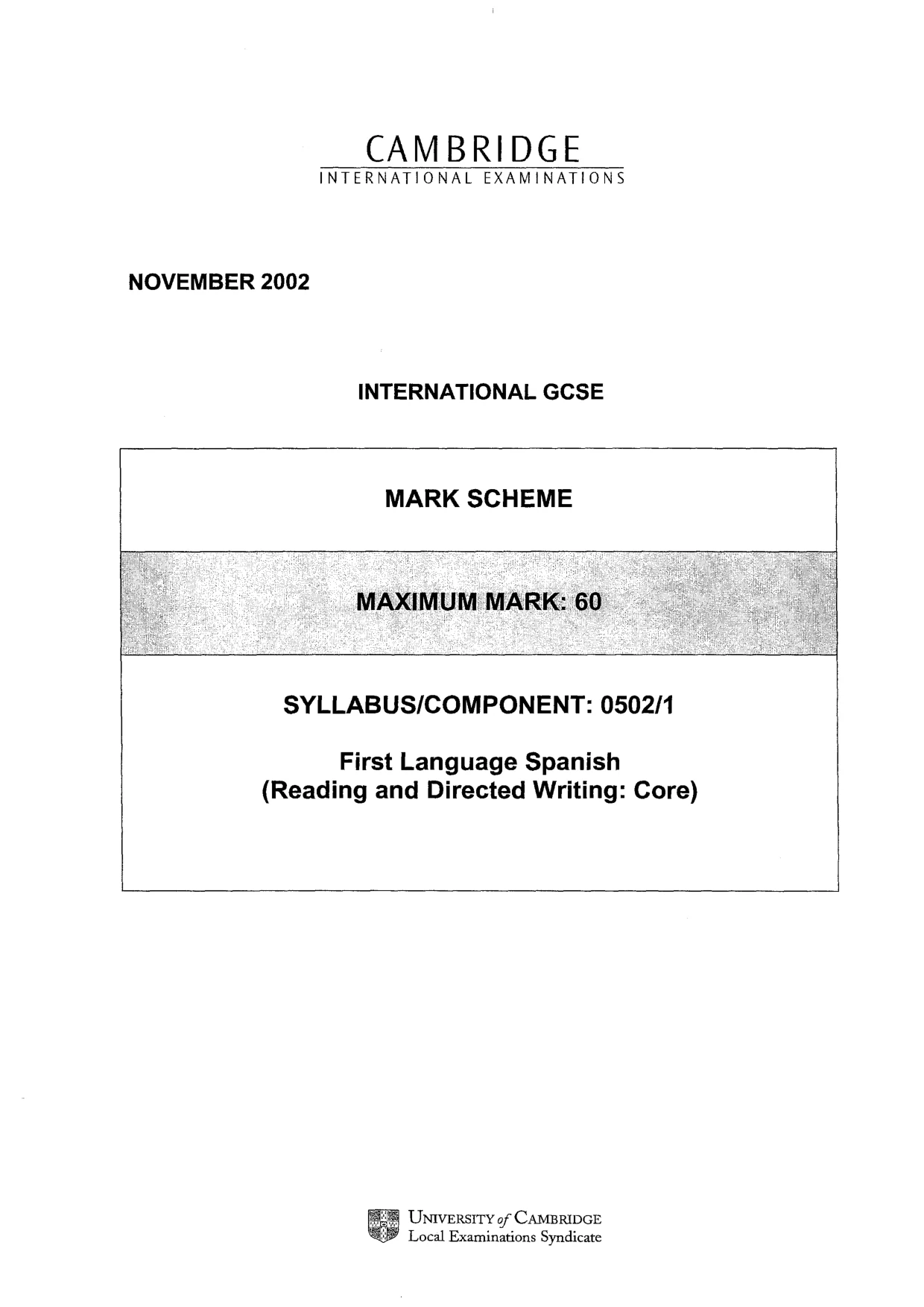 Mark scheme, page 2 of 5