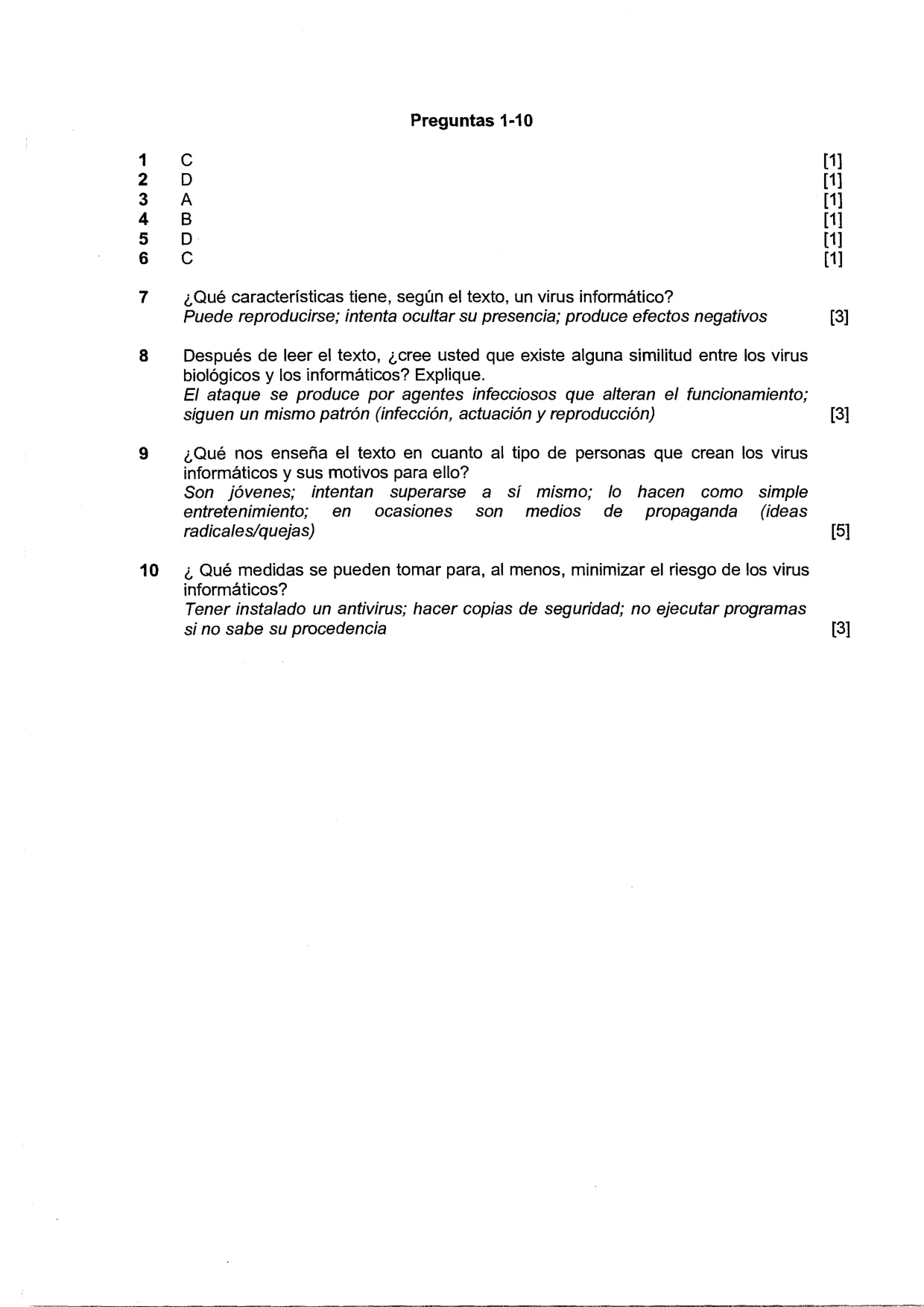 Mark scheme, page 3 of 5