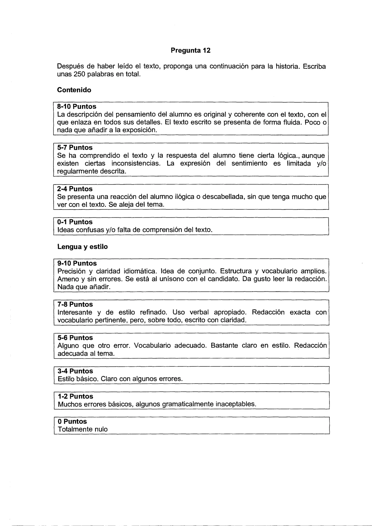 Mark scheme, page 5 of 5