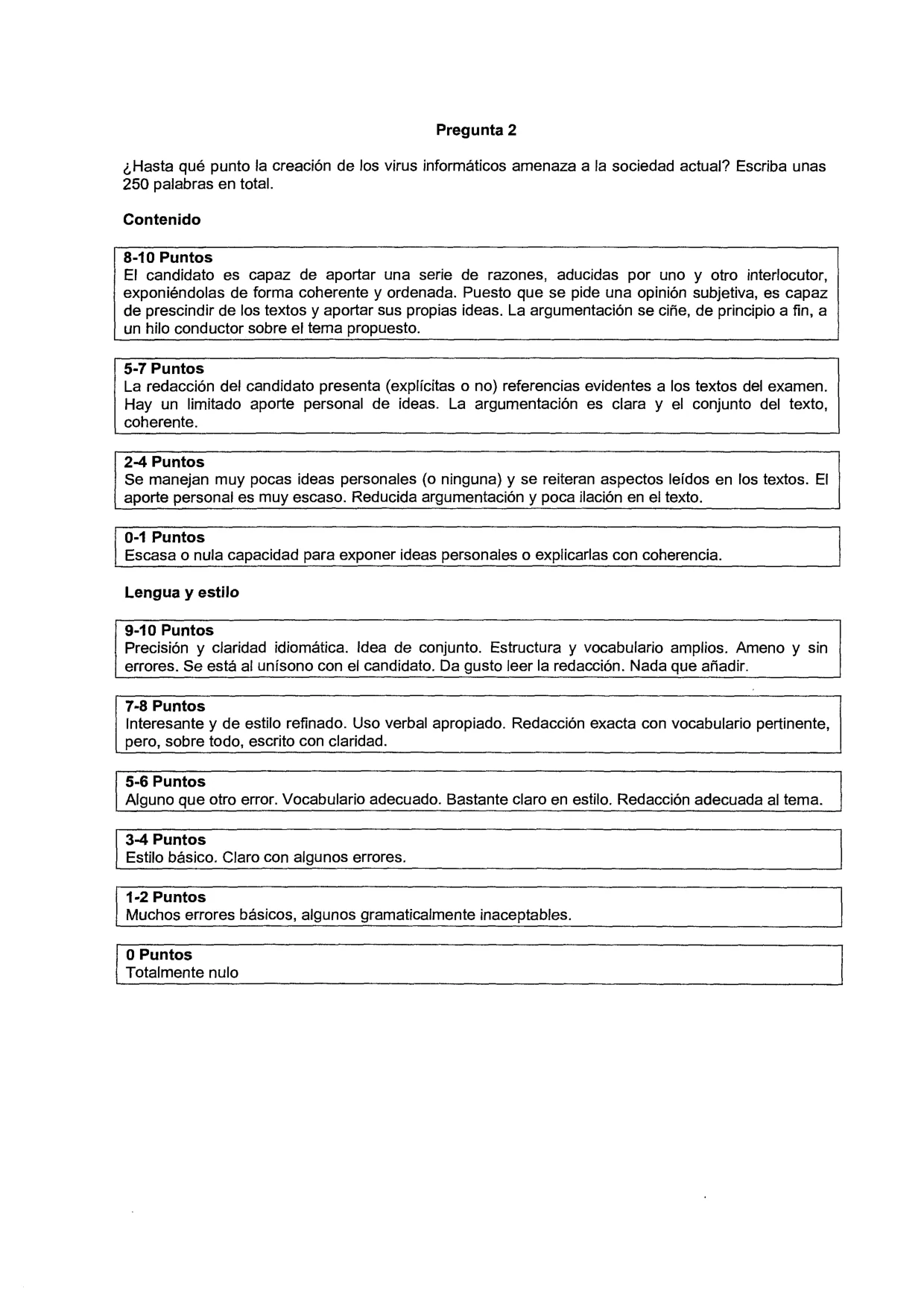 Mark scheme, page 3 of 4