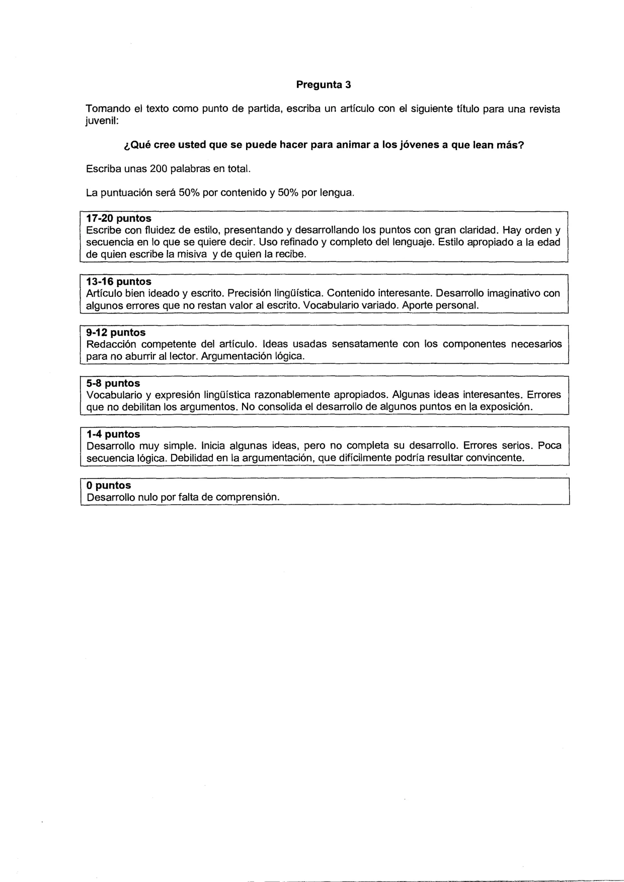Mark scheme, page 4 of 4