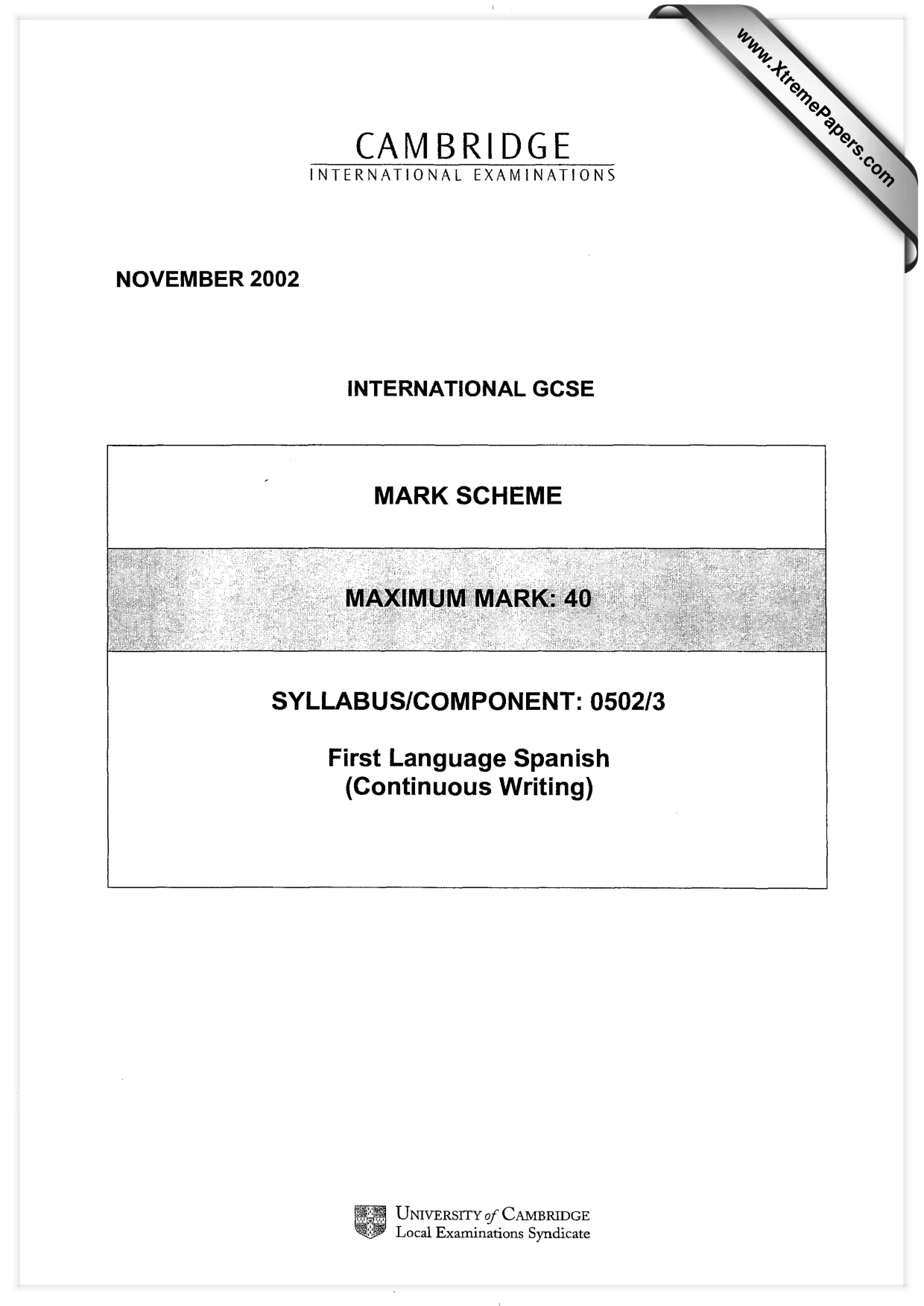 Mark scheme, page 1 of 3