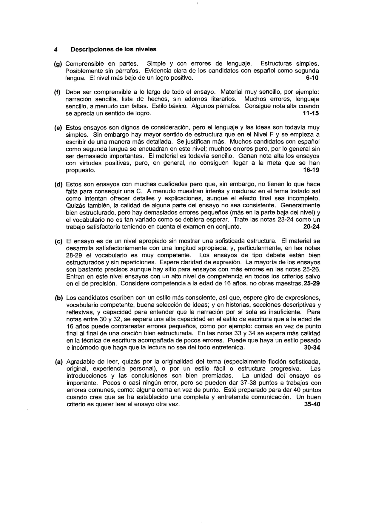 Mark scheme, page 3 of 3