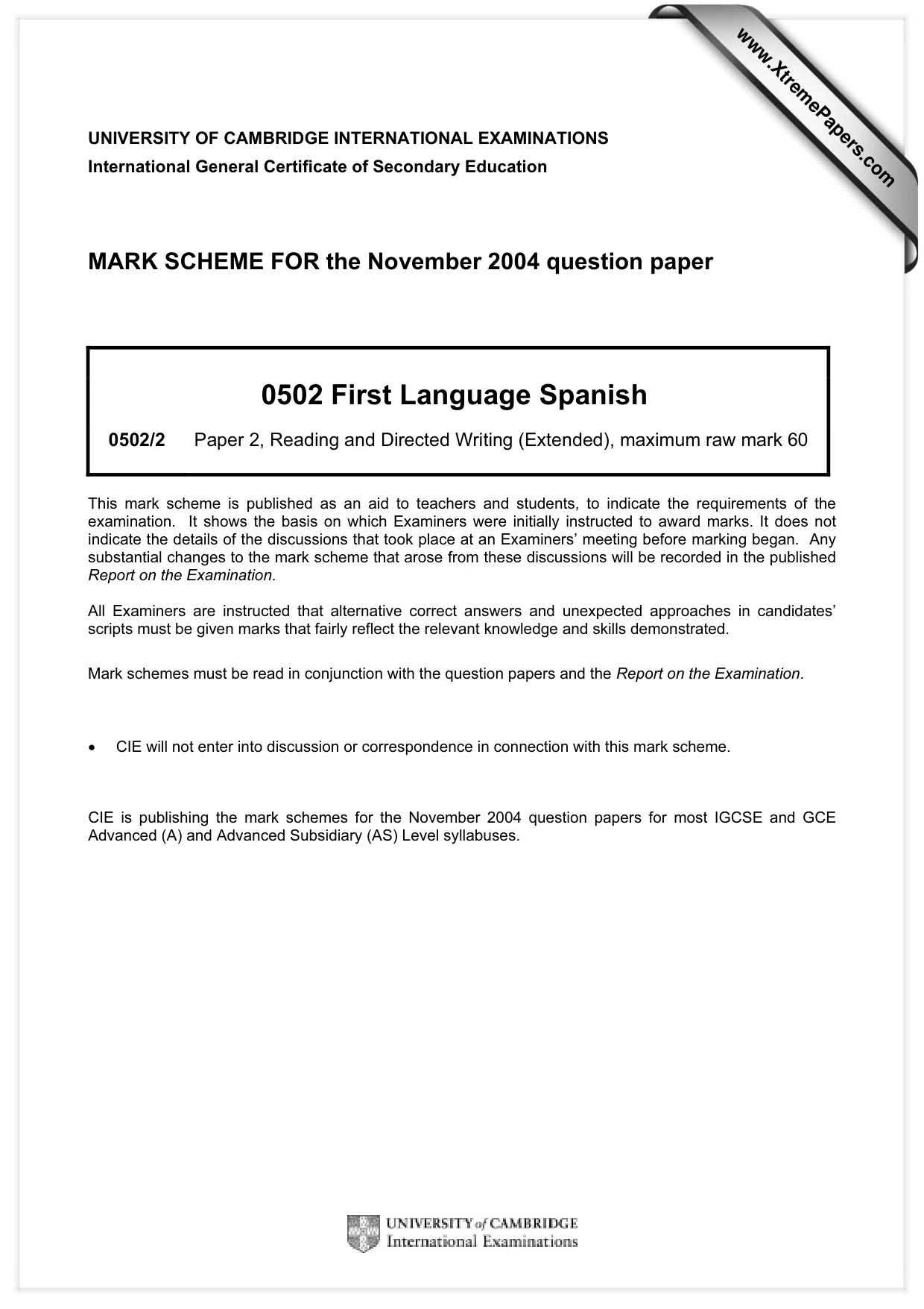 Mark scheme, page 1 of 9