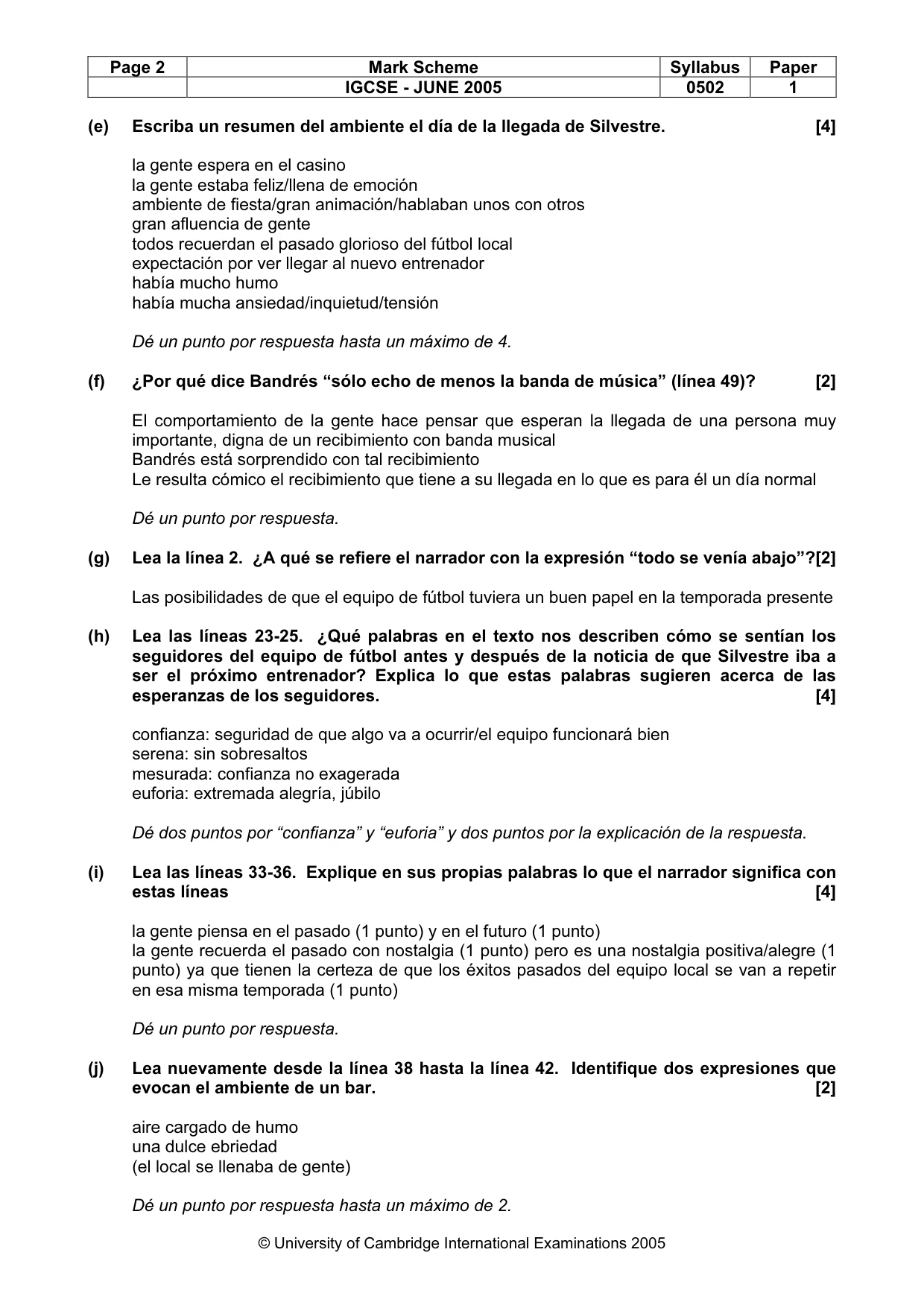 Mark scheme, page 4 of 6