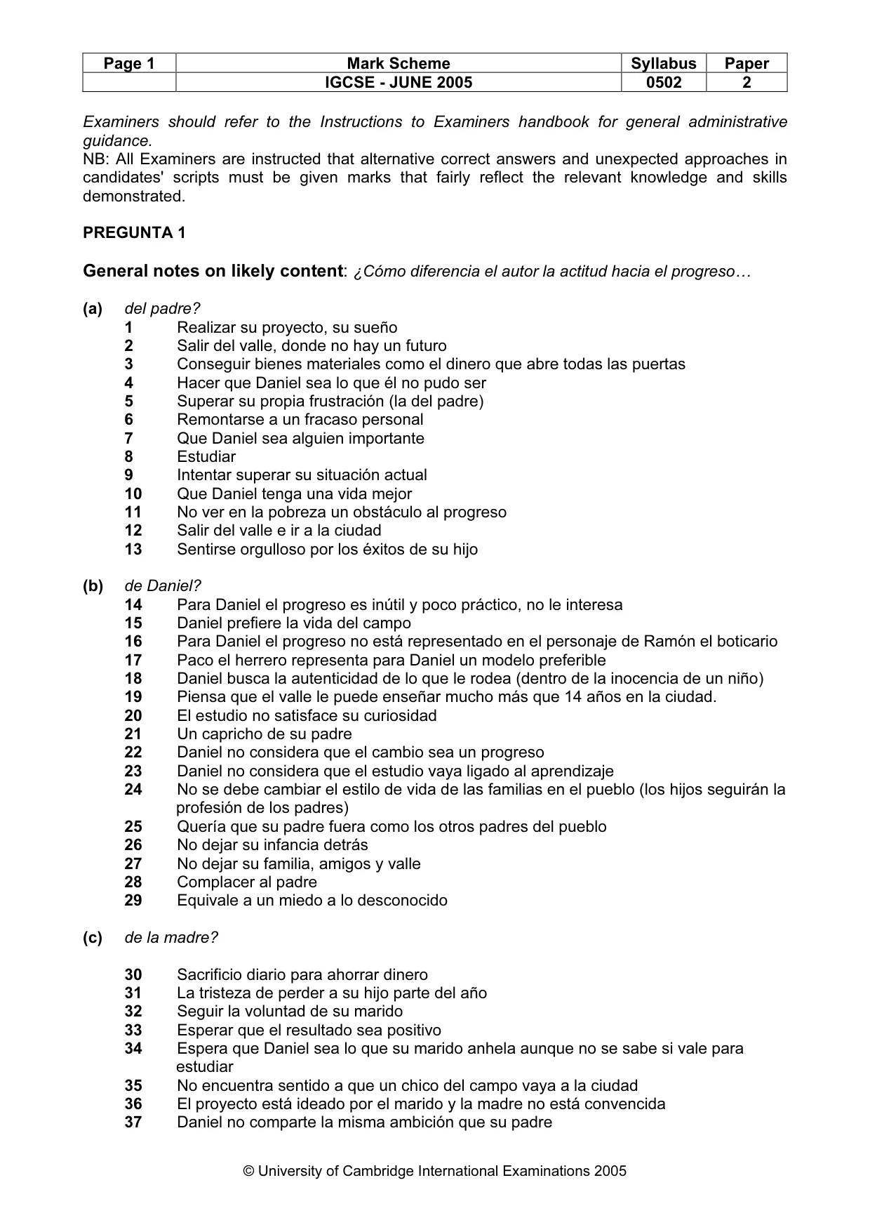 Mark scheme, page 3 of 7