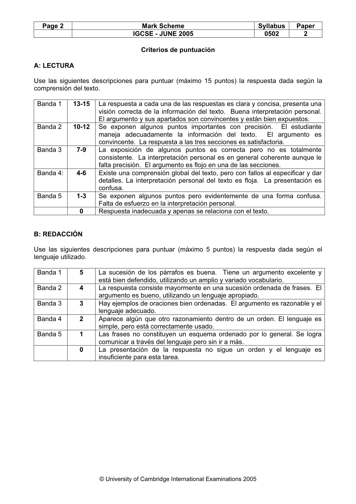 Mark scheme, page 4 of 7