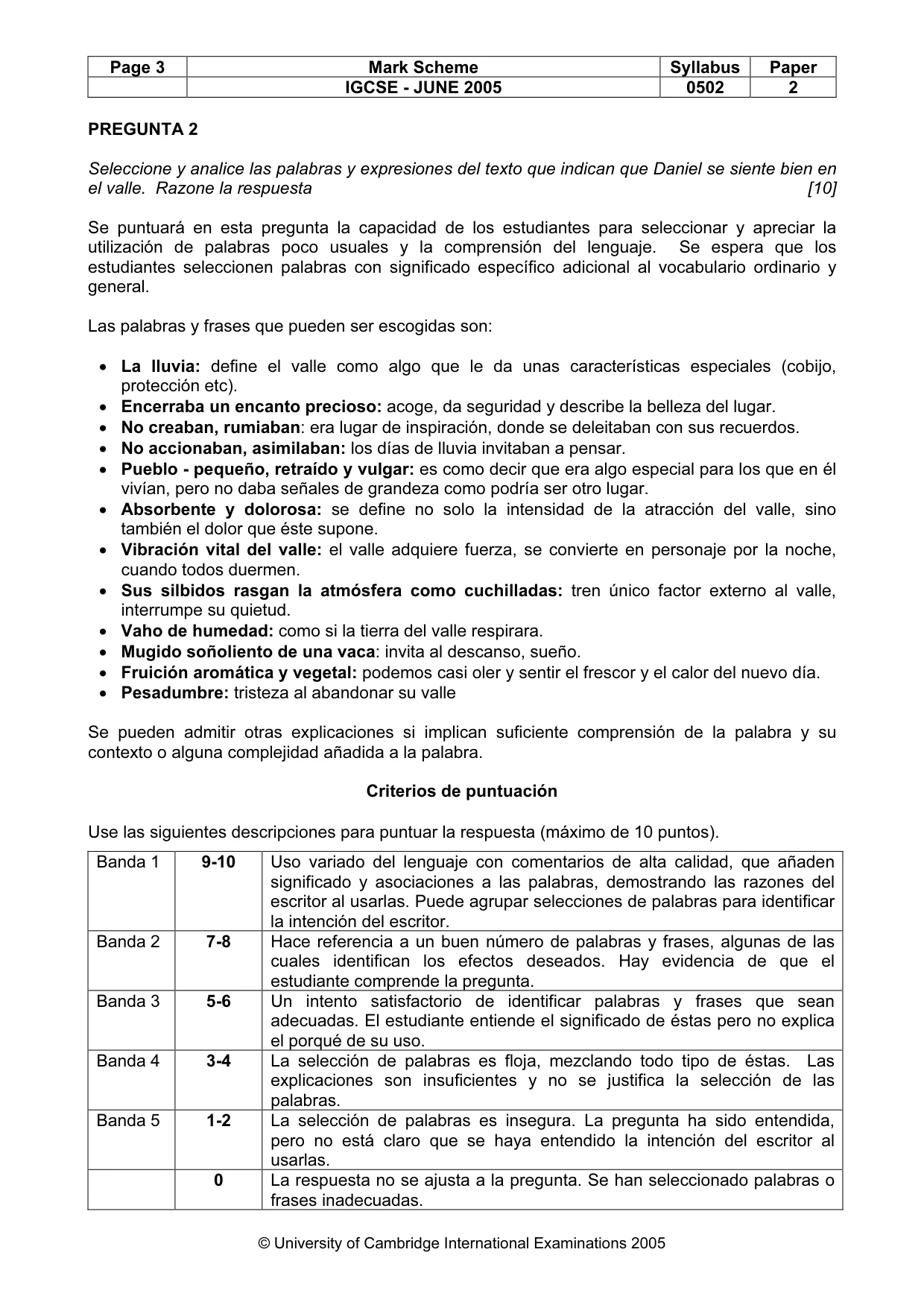 Mark scheme, page 5 of 7