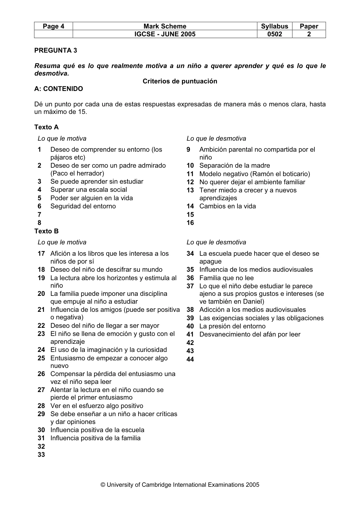 Mark scheme, page 6 of 7