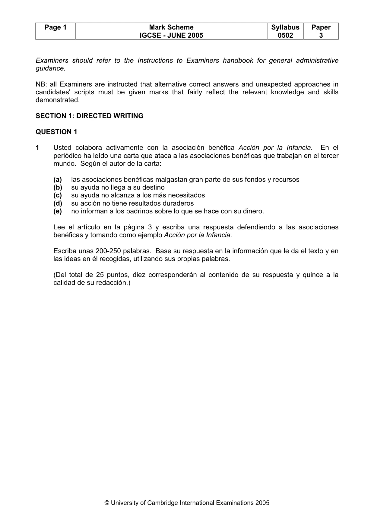 Mark scheme, page 3 of 10