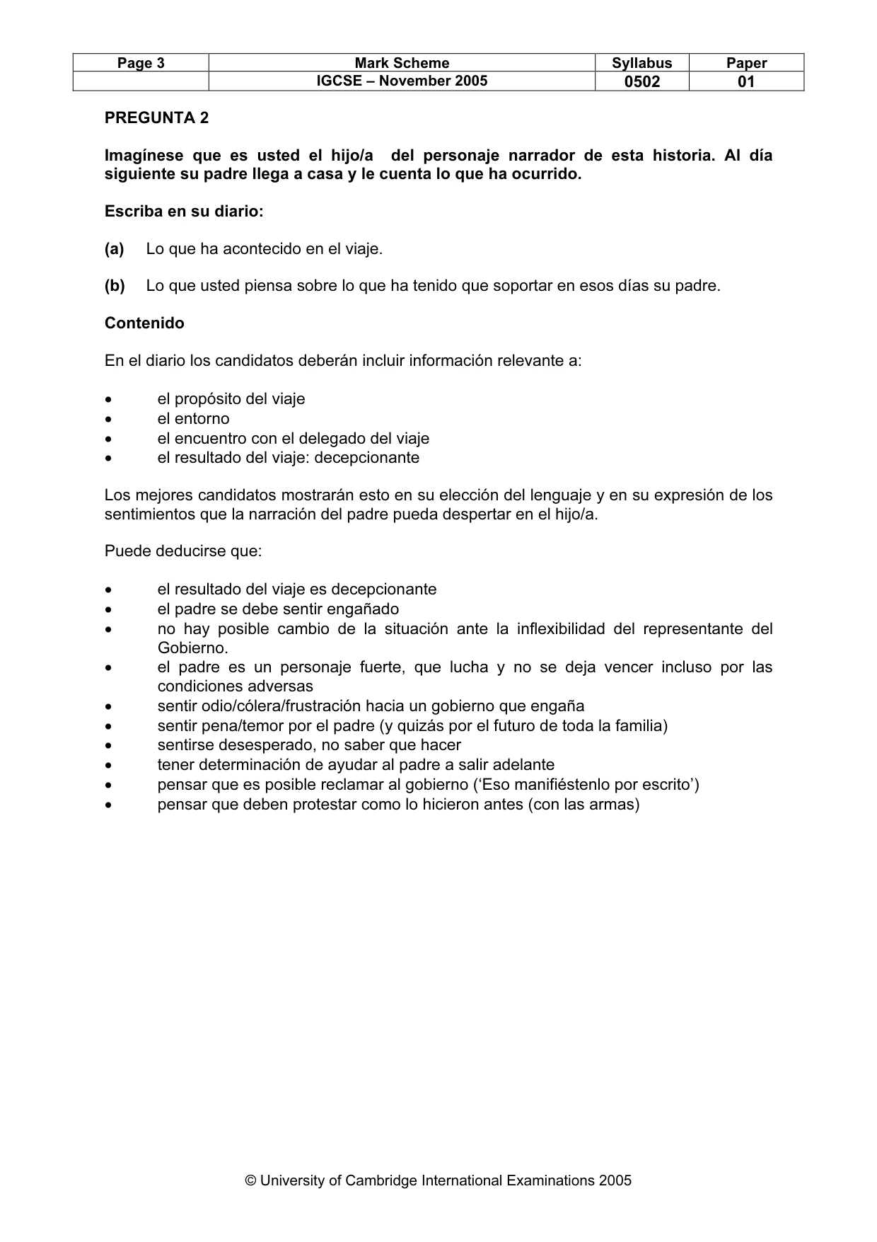 Mark scheme, page 4 of 5