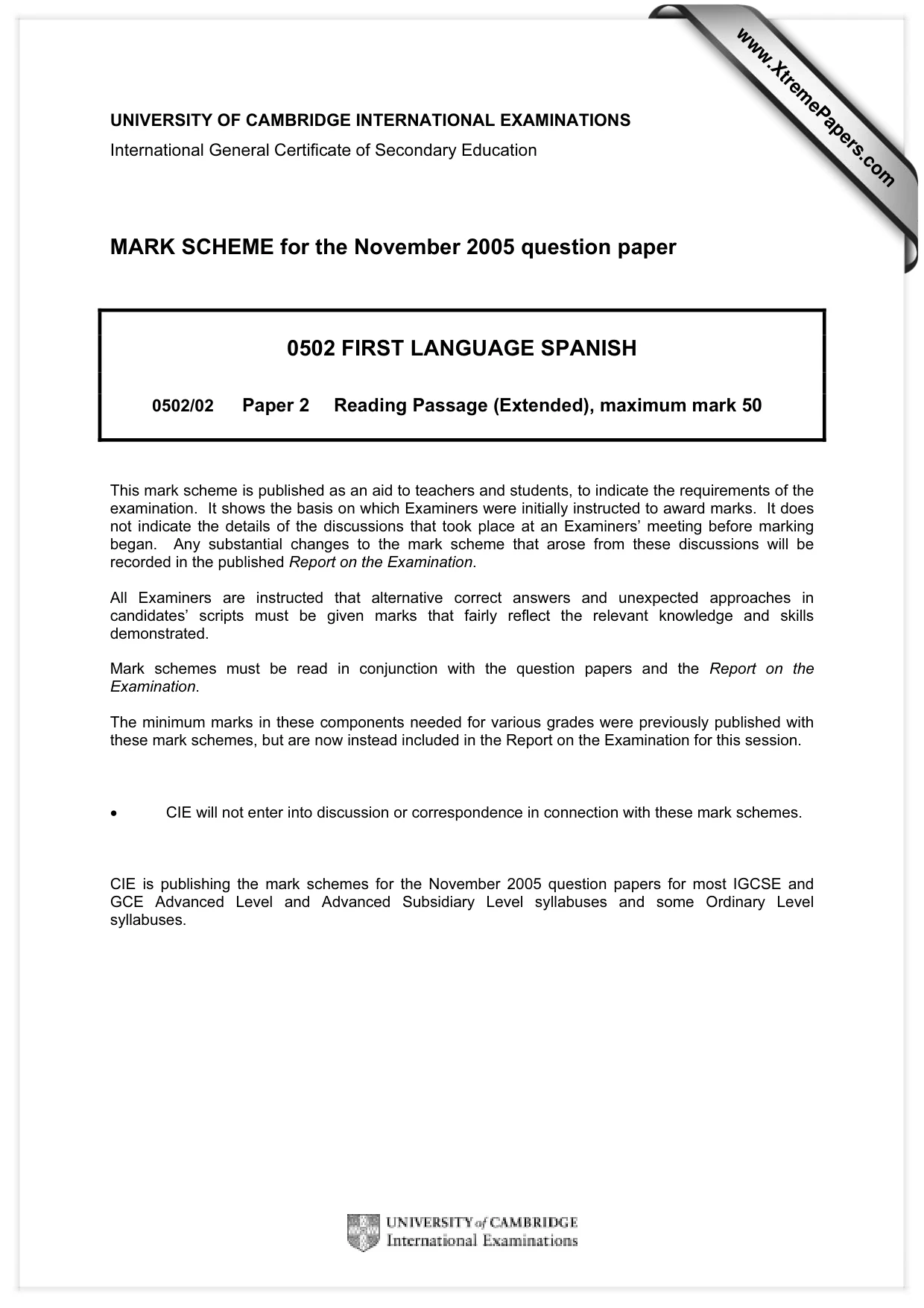 Mark scheme, page 1 of 8