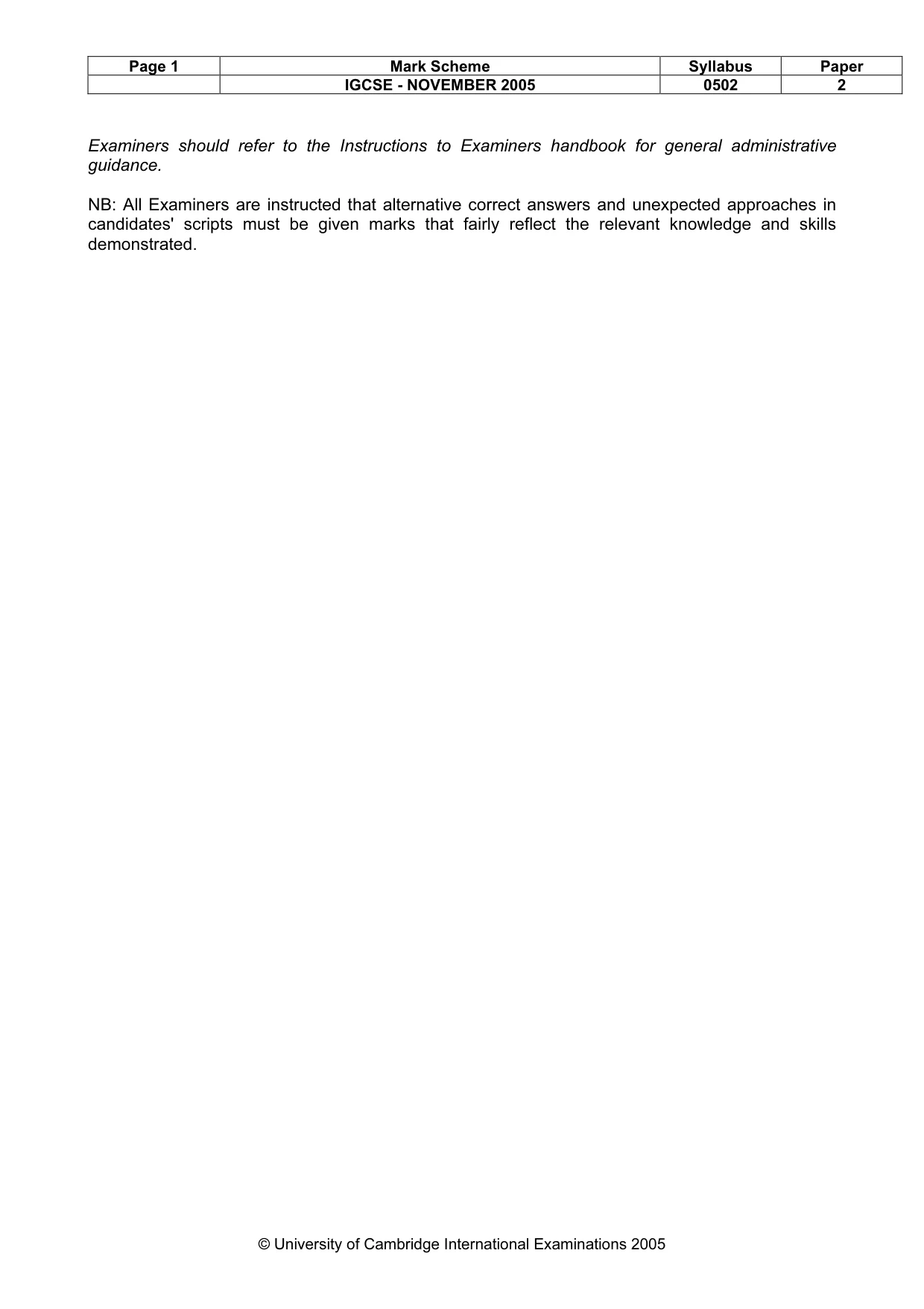 Mark scheme, page 2 of 8