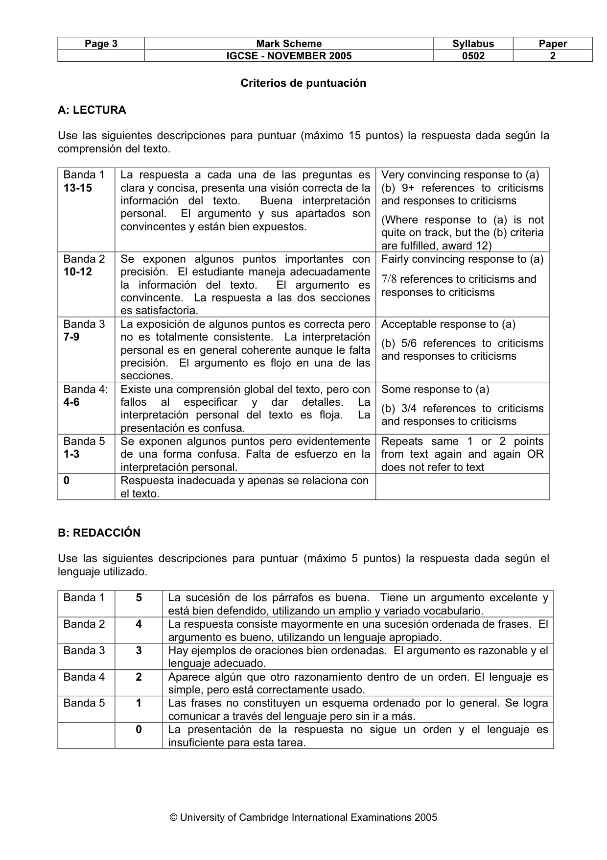 Mark scheme, page 4 of 8