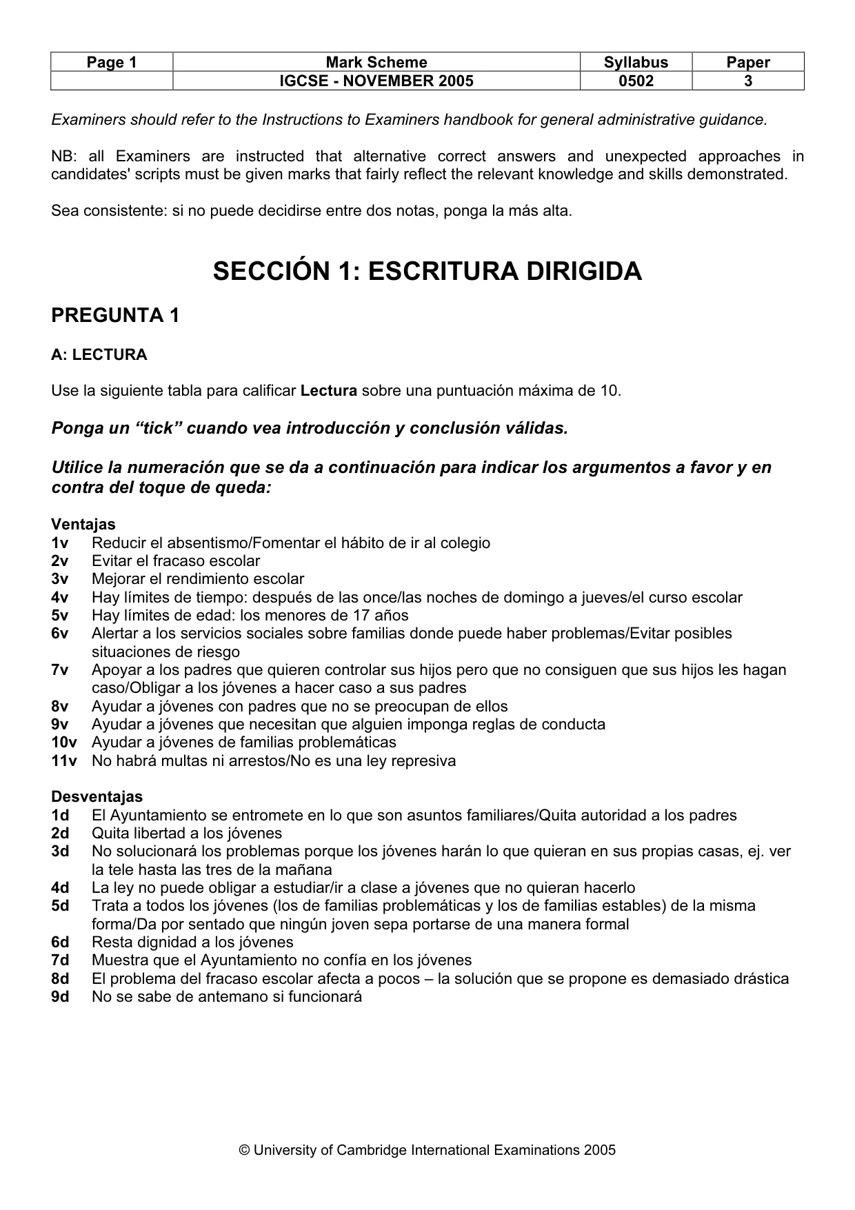 Mark scheme, page 2 of 7