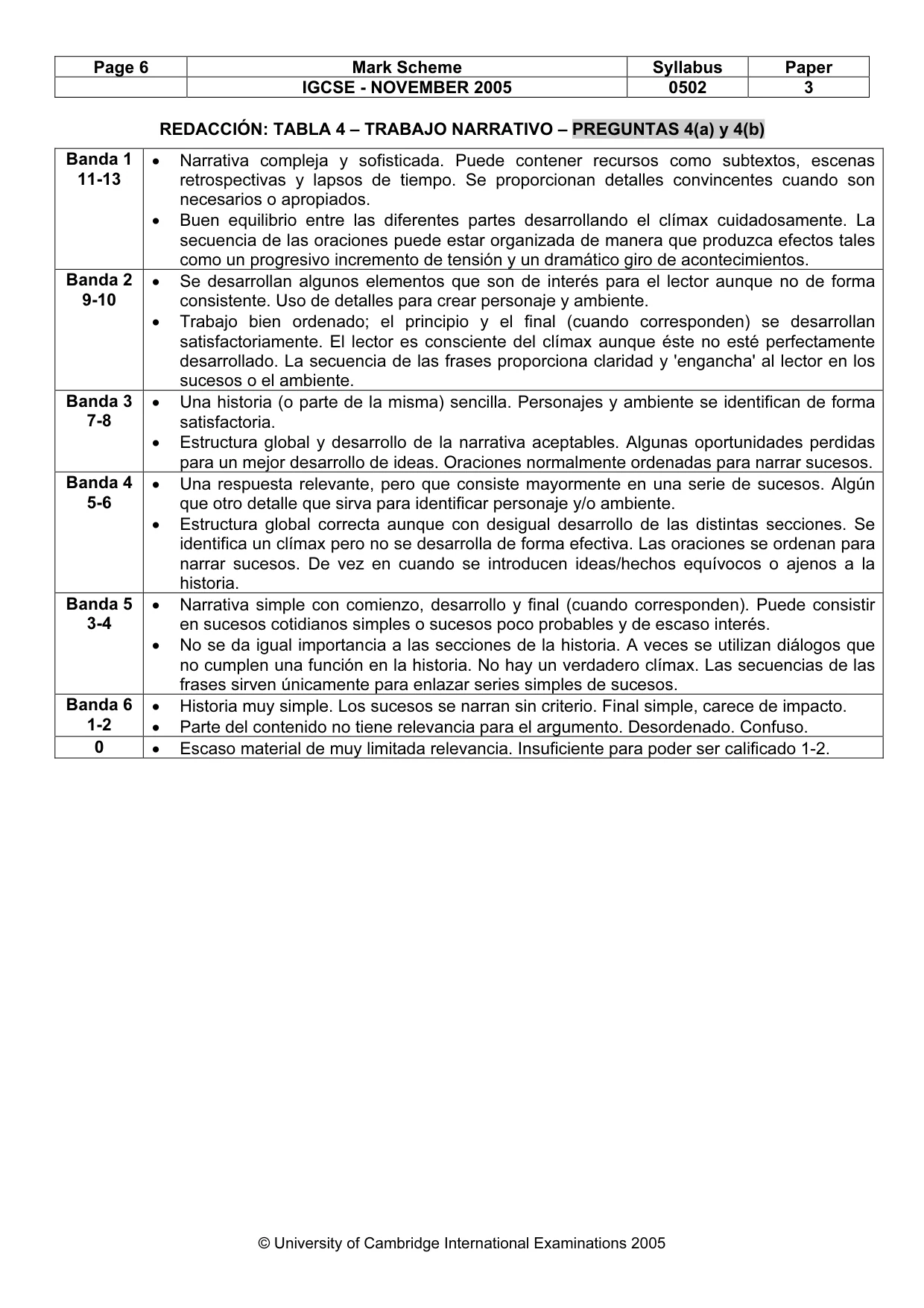 Mark scheme, page 7 of 7