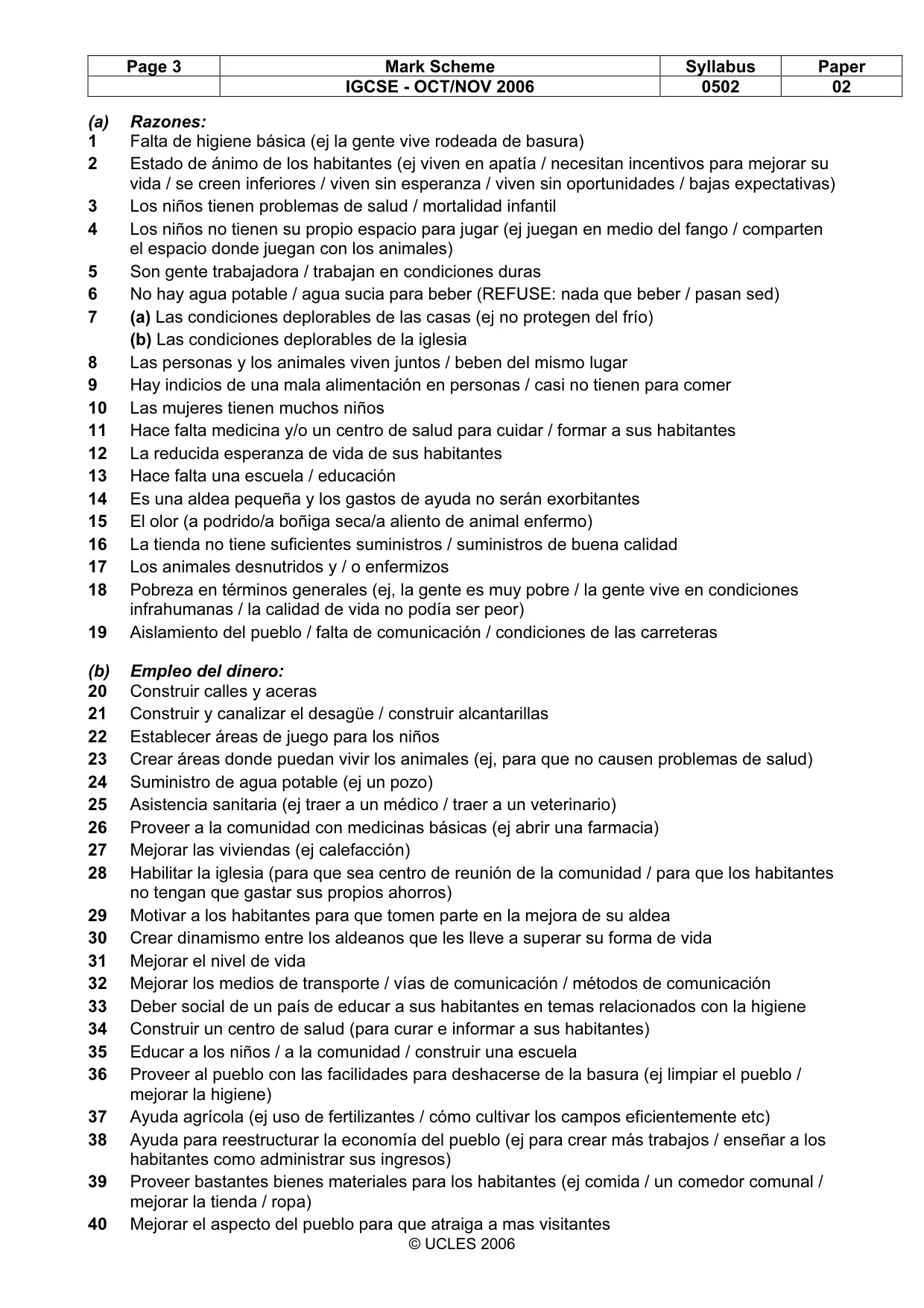 Mark scheme, page 3 of 9