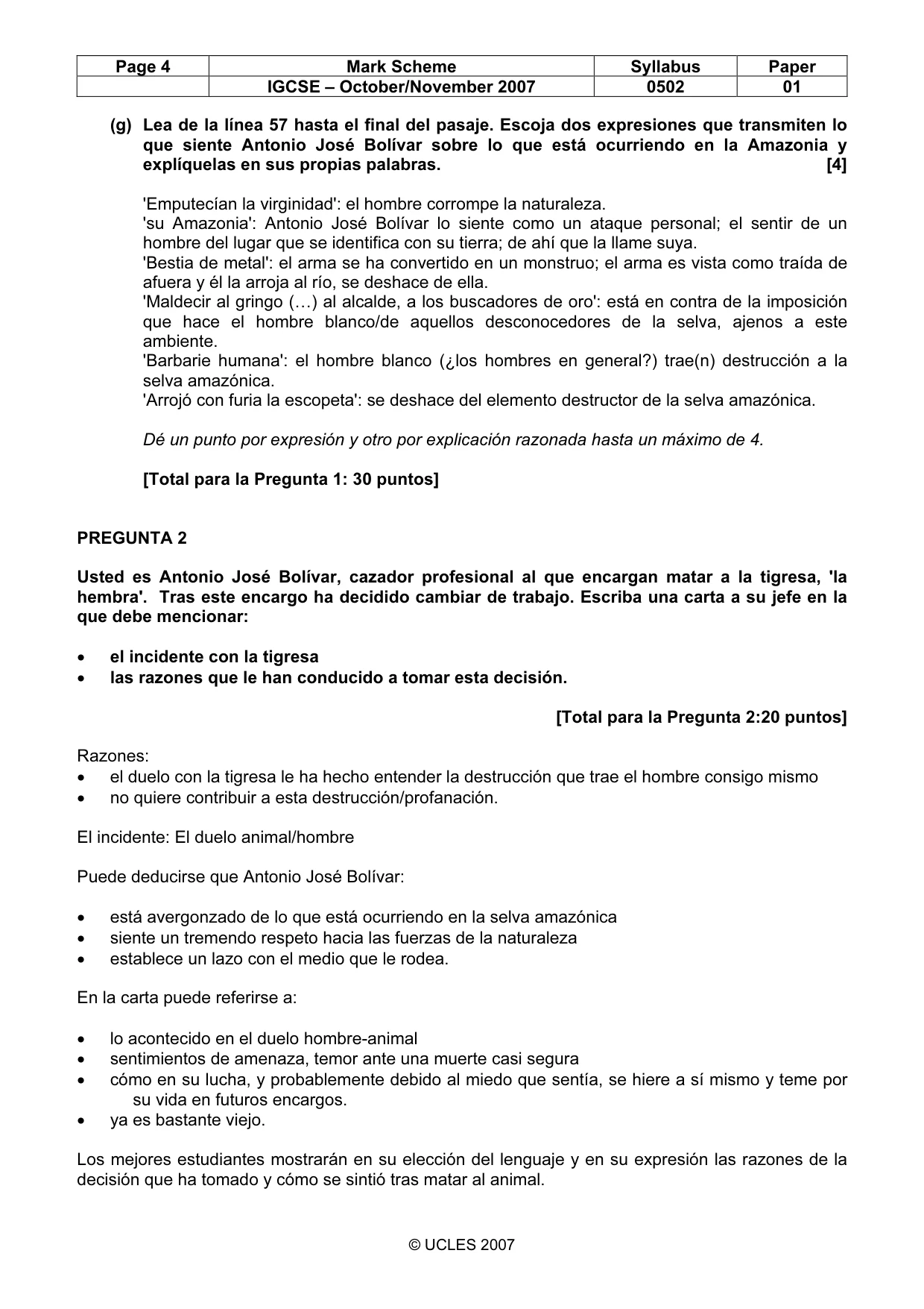 Mark scheme, page 4 of 5