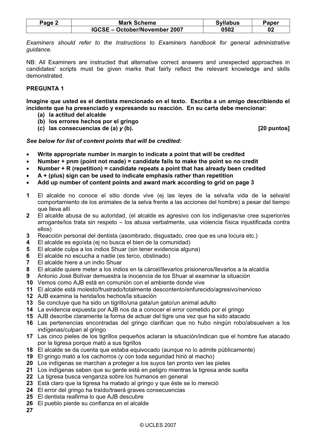 Mark scheme, page 2 of 7