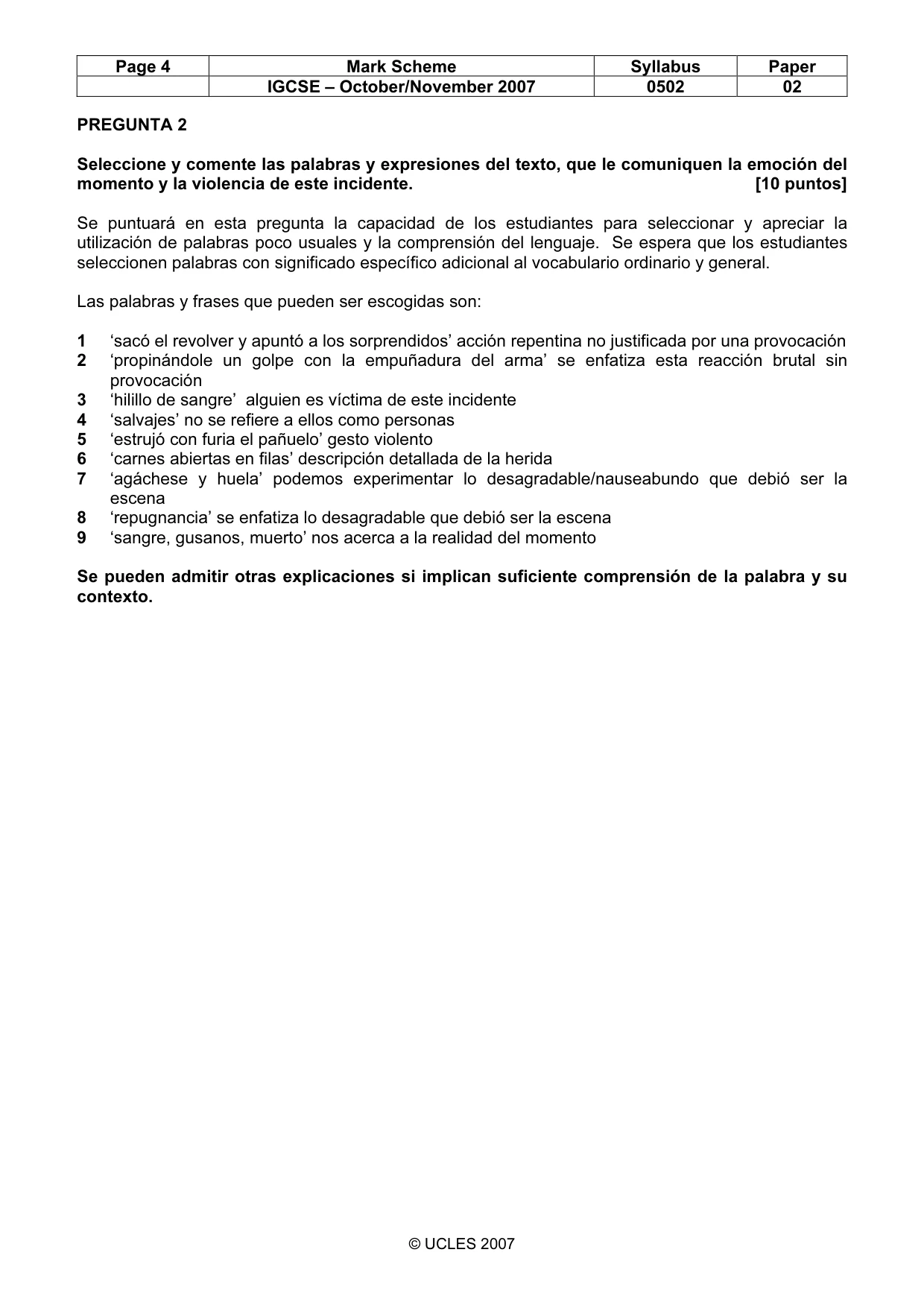 Mark scheme, page 4 of 7
