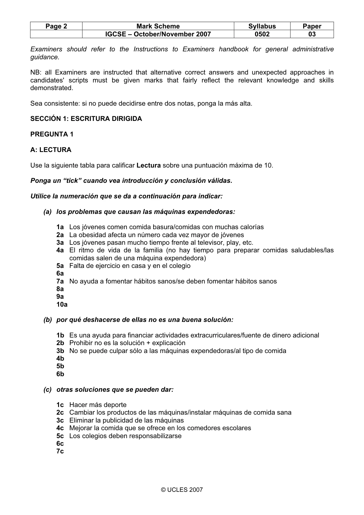 Mark scheme, page 2 of 7