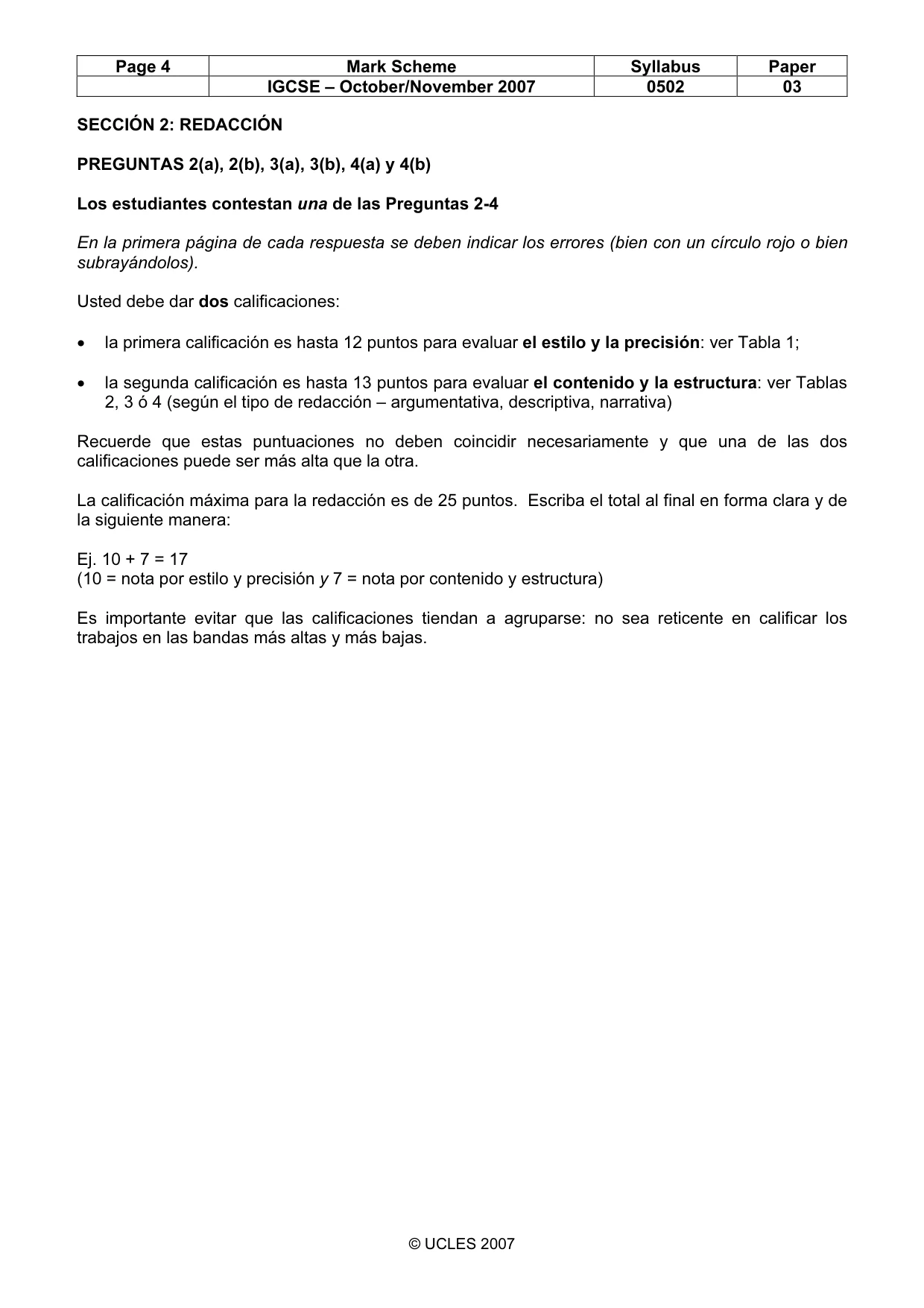 Mark scheme, page 4 of 7