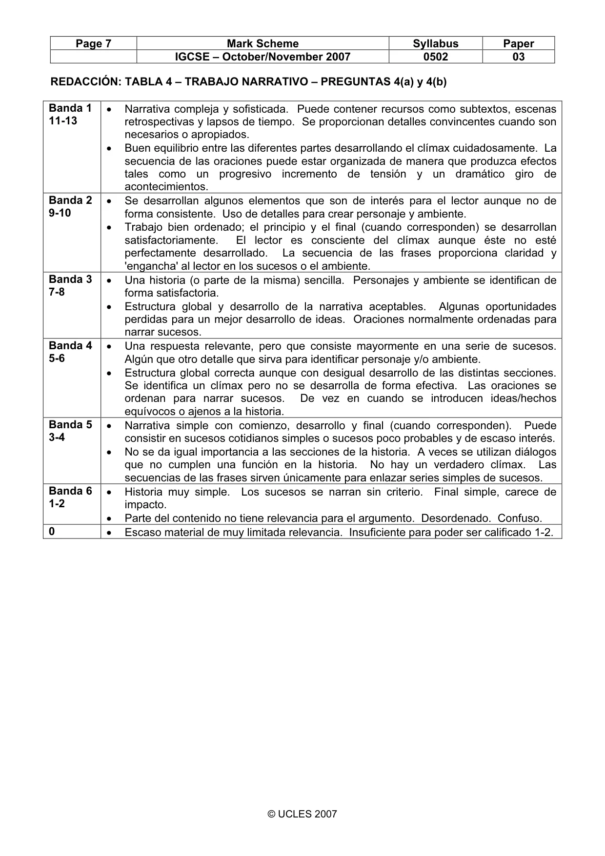 Mark scheme, page 7 of 7
