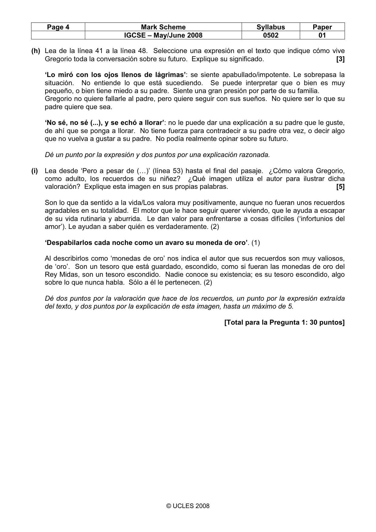 Mark scheme, page 4 of 6