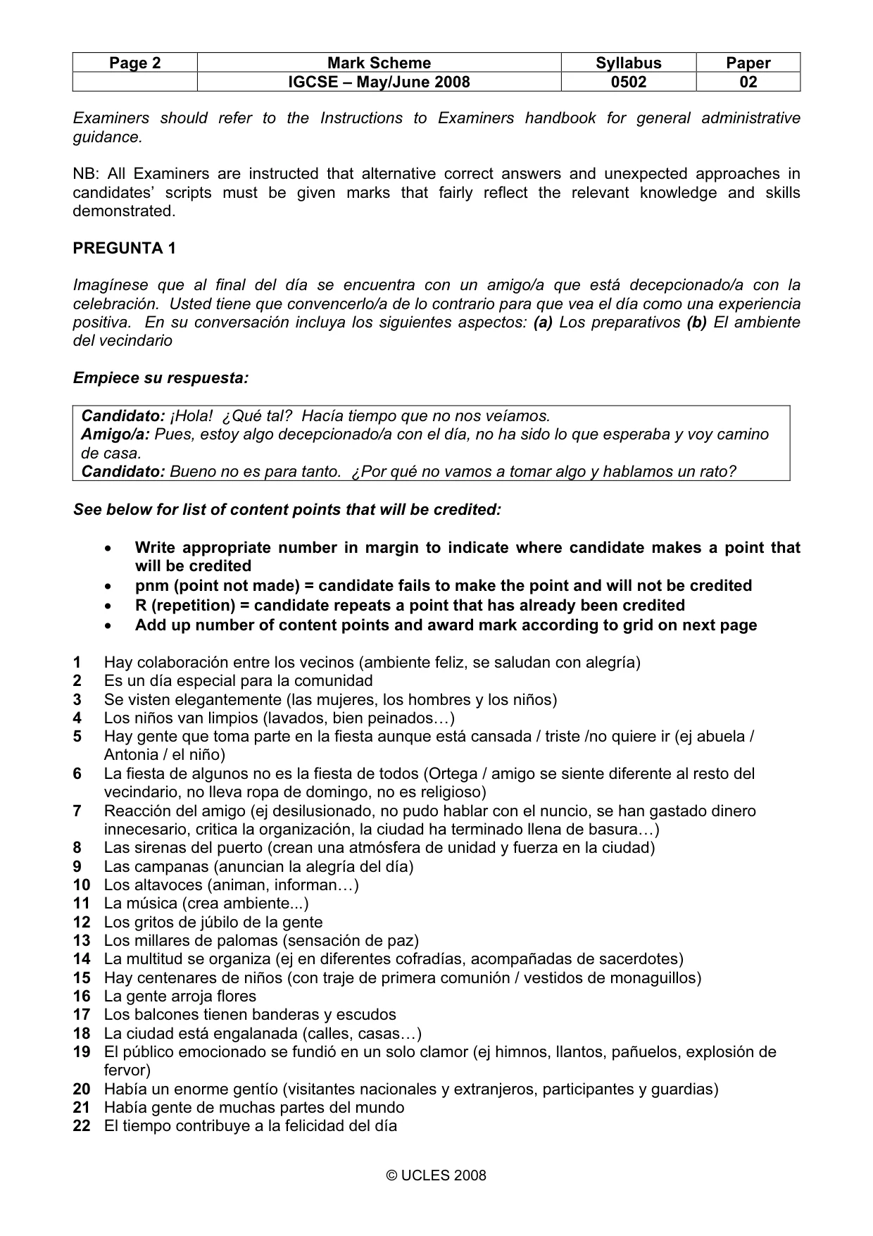 Mark scheme, page 2 of 8